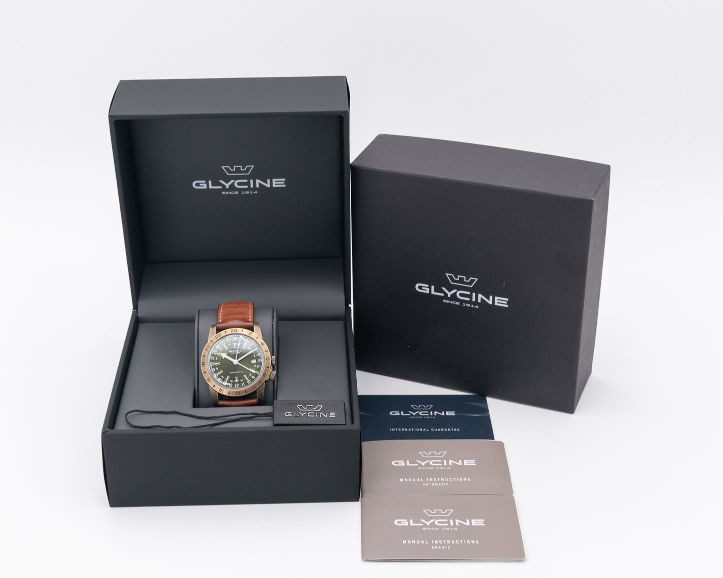 Glycine Airman Vintage The Chief GMT 40mm GL0307 Bronze Green Dial 2023