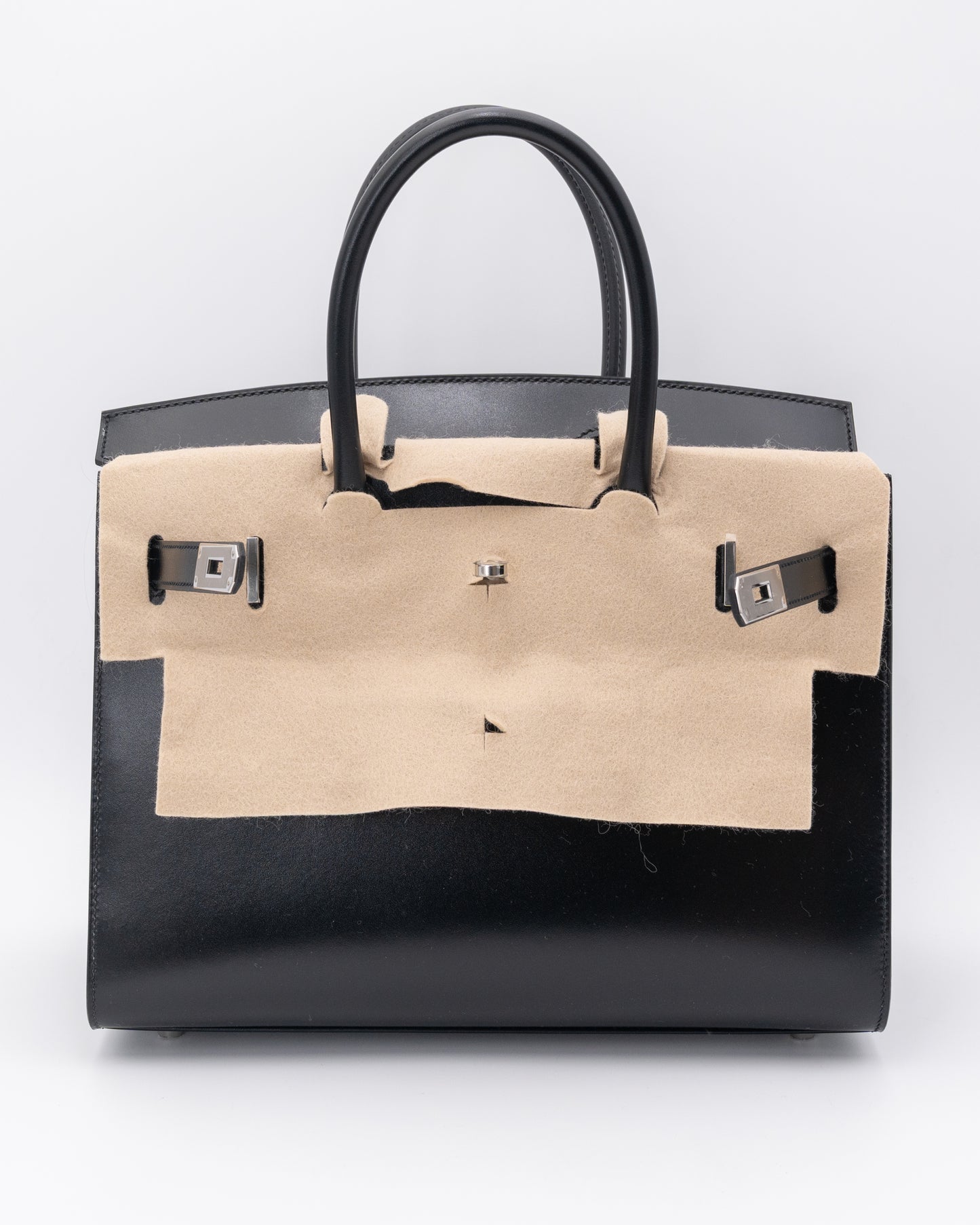 Hermes Birkin 30 Black Calf Box Leather With Palladium Hardware