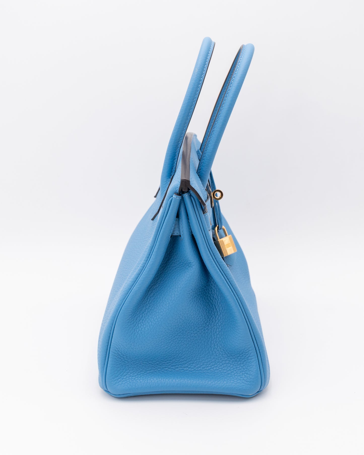 Hermes Birkin 30 A Bleu Paradis TOGO Leather With Gold Hardware