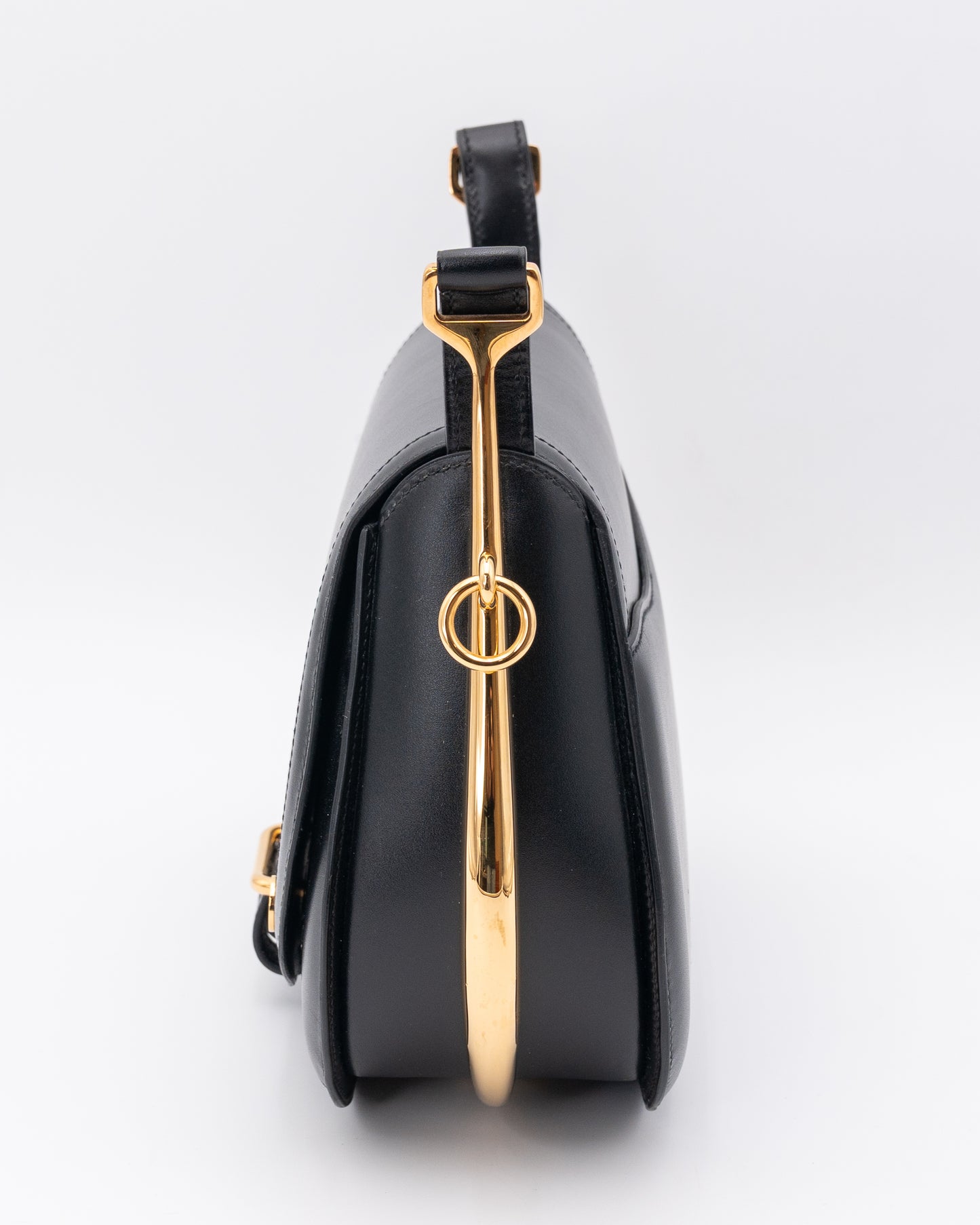 Hermes Black Calf Box Leather Passe Quide With Gold Hardware