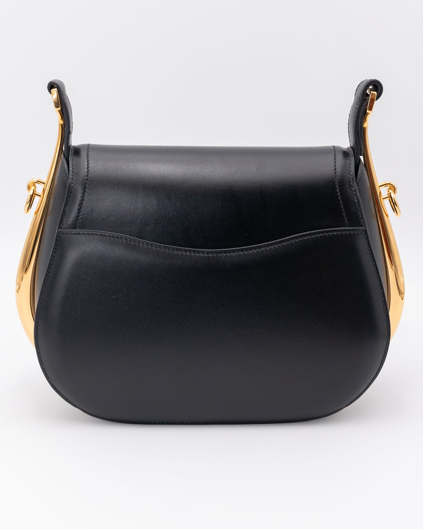 Hermes Black Calf Box Leather Passe Quide With Gold Hardware
