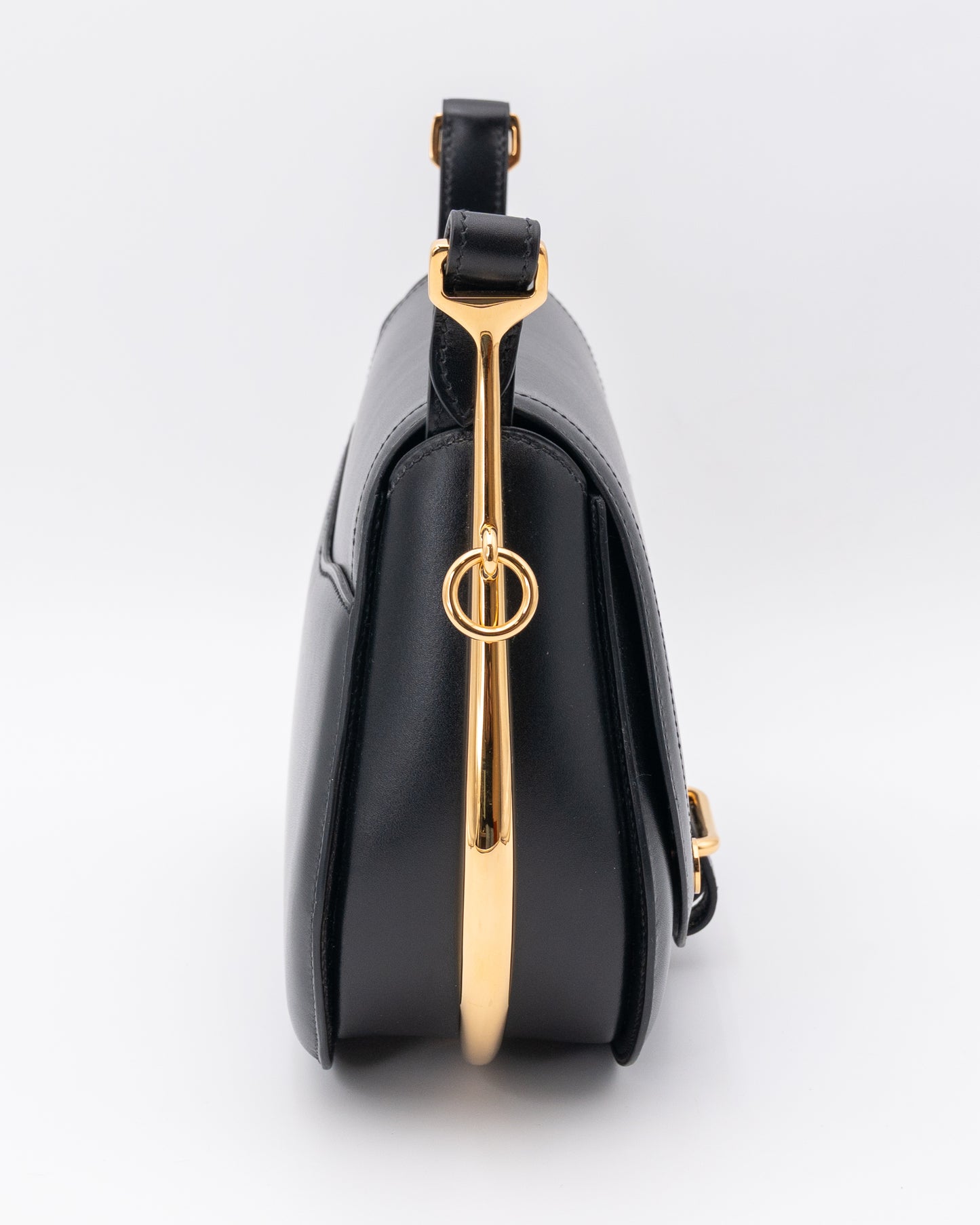 Hermes Black Calf Box Leather Passe Quide With Gold Hardware