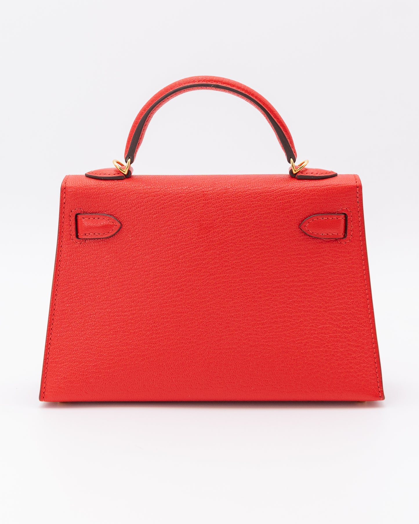 Hermes Mini Kelly 20 Red With Gold Hardware