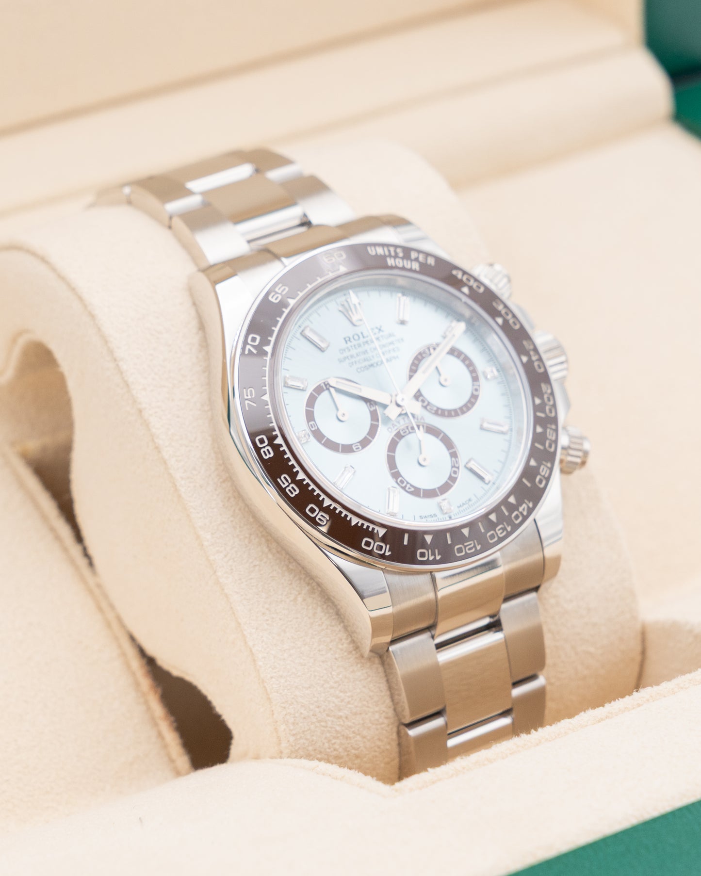 NEW UNWORN 2025 Rolex Daytona 40mm 126506 Platinum Ice Blue Baguette Diamond Dial Open Caseback 2025