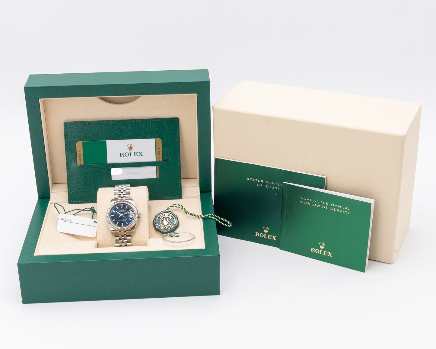 Rolex Datejust 31mm 178274 Blue Stick Dial Fluted Bezel Jubilee 2019