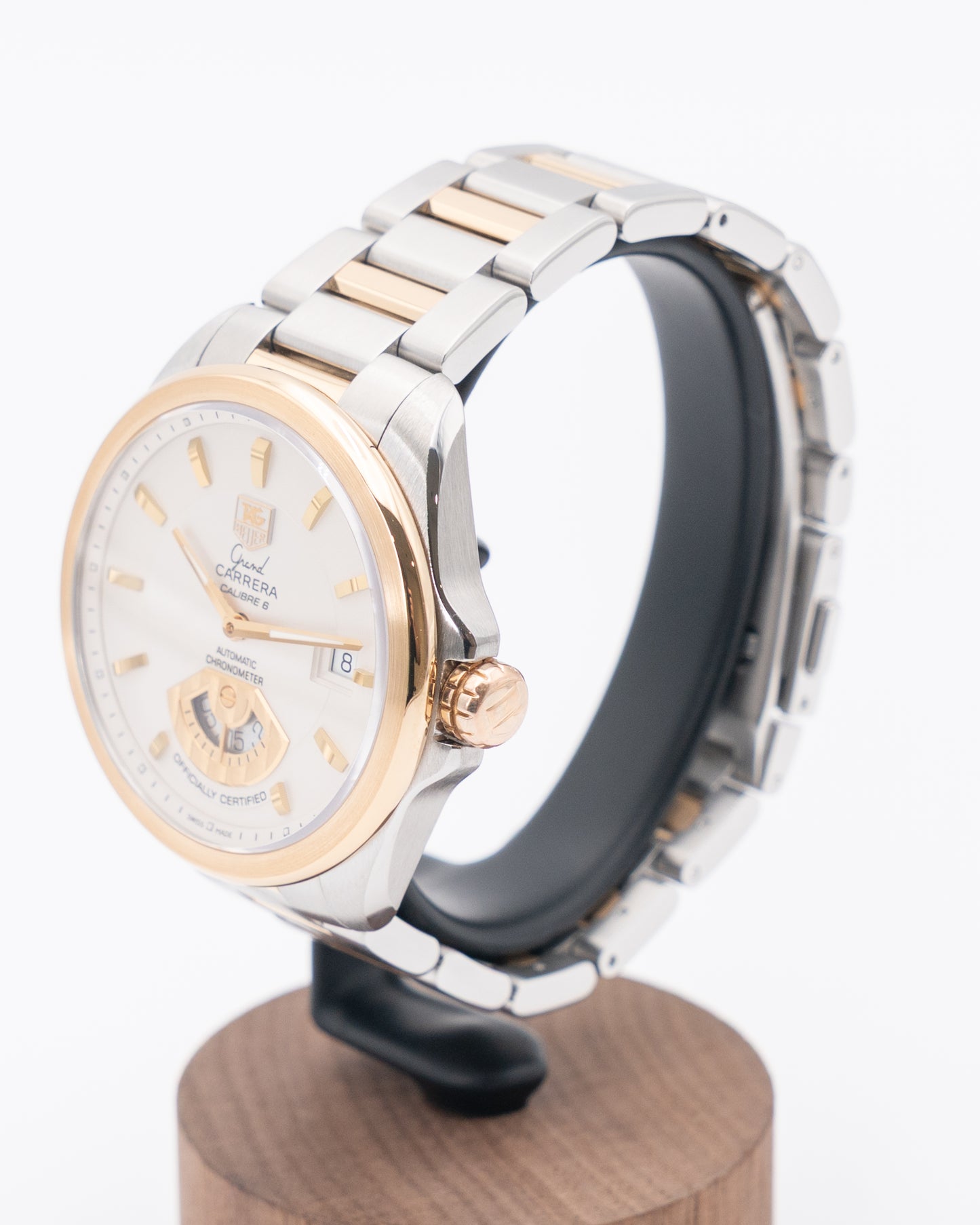 Tag Heuer Grand Carrera 40mm WAV515B Two Tone Silver Dial