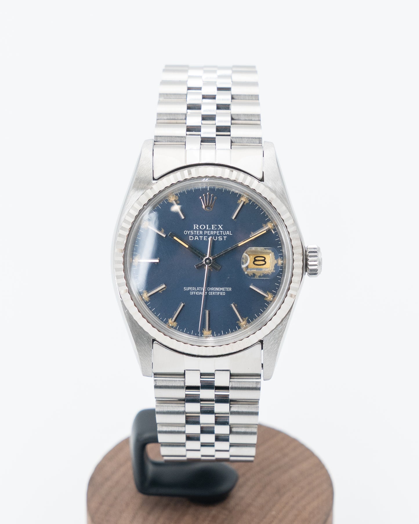 Rolex Datejust 36mm 16014 Tropical Blue Dial Jubilee Fluted