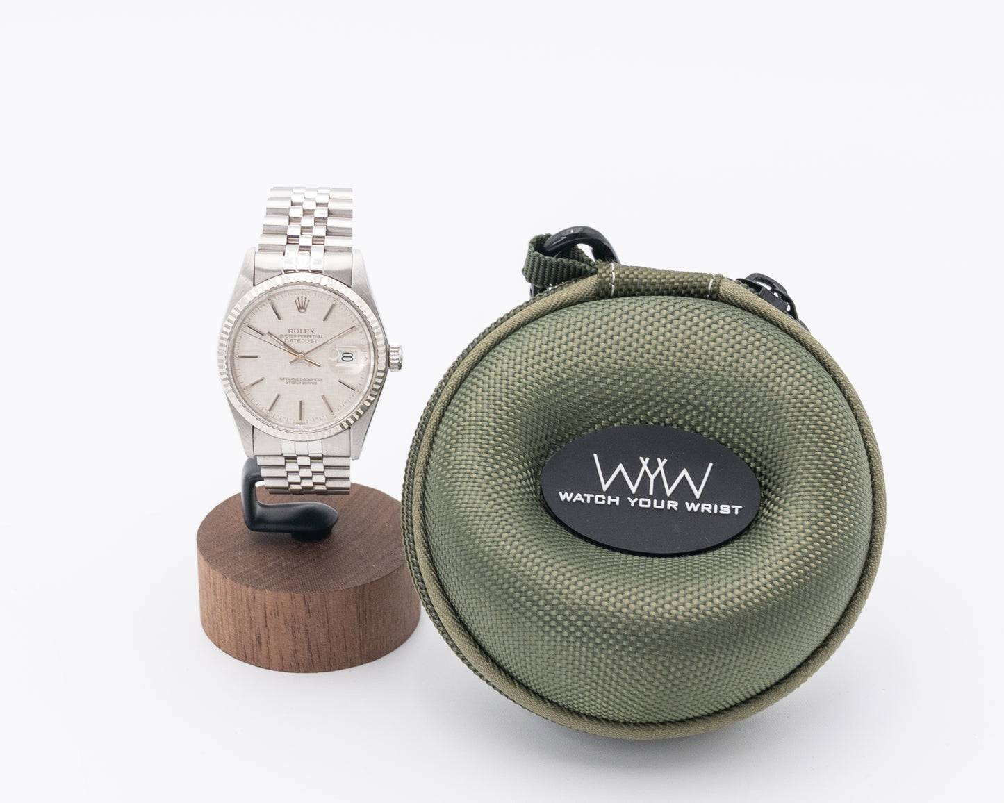 Rolex Datejust 36mm 16014 Silver Linen Dial Fluted Bezel Jubilee