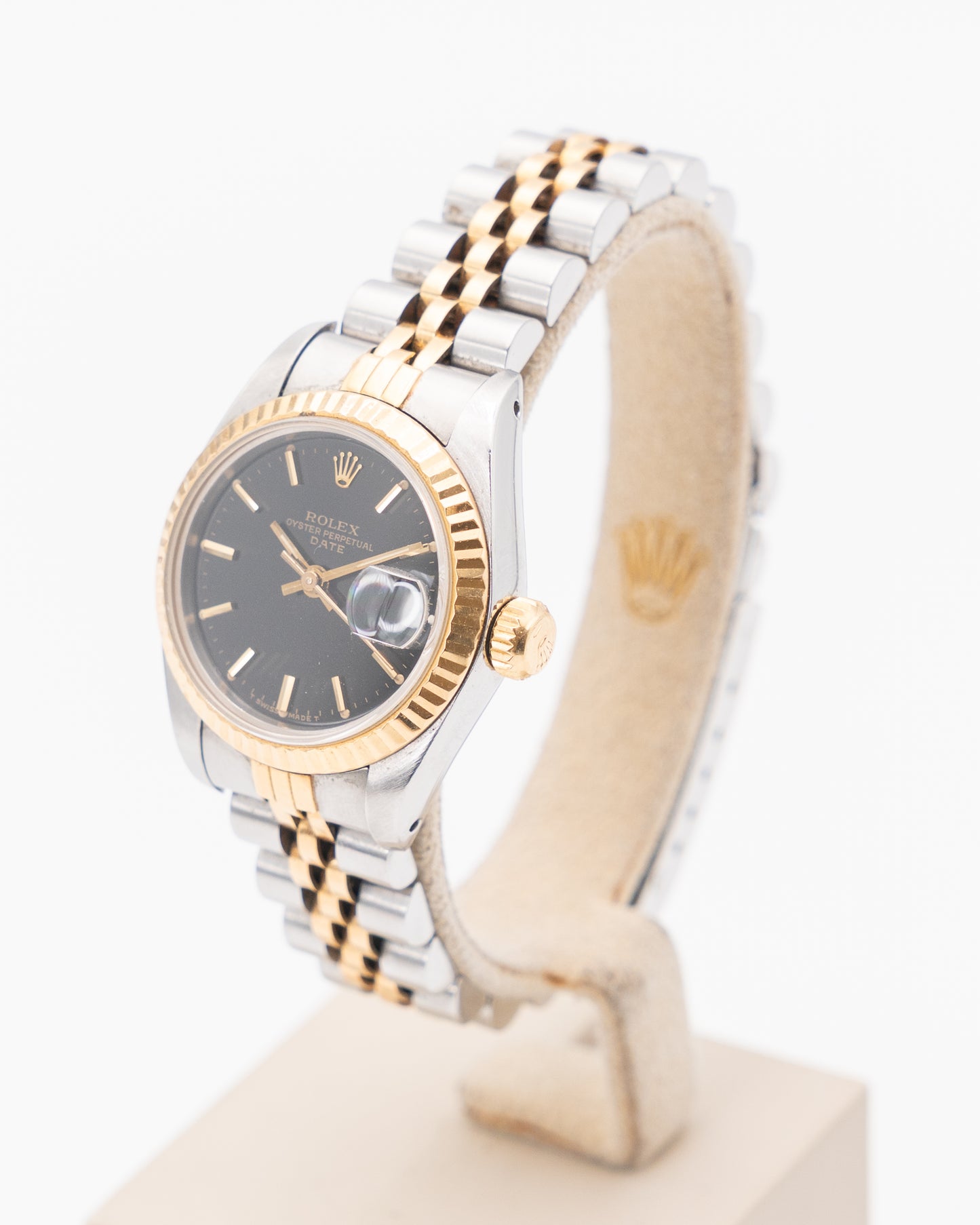 Rolex Datejust 26mm 69173 Two Tone Yellow Gold Black Dial