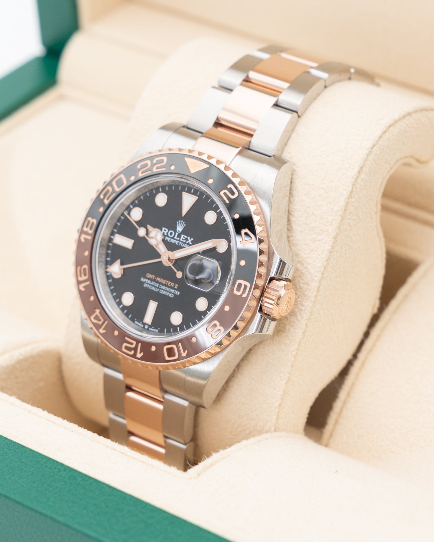 Rolex GMT Master II 40mm 126711CHNR Rootbeer Two Tone Rose Gold 2024