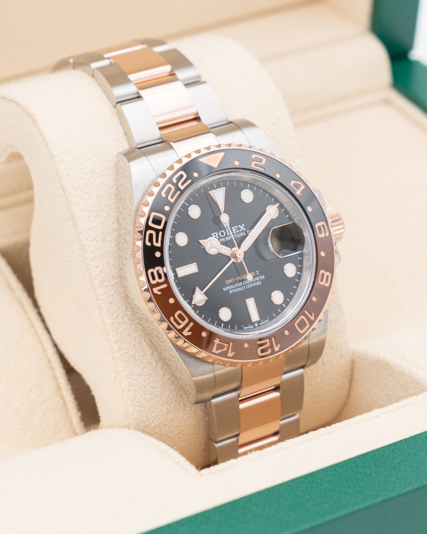 Rolex GMT Master II 40mm 126711CHNR Rootbeer Two Tone Rose Gold 2024