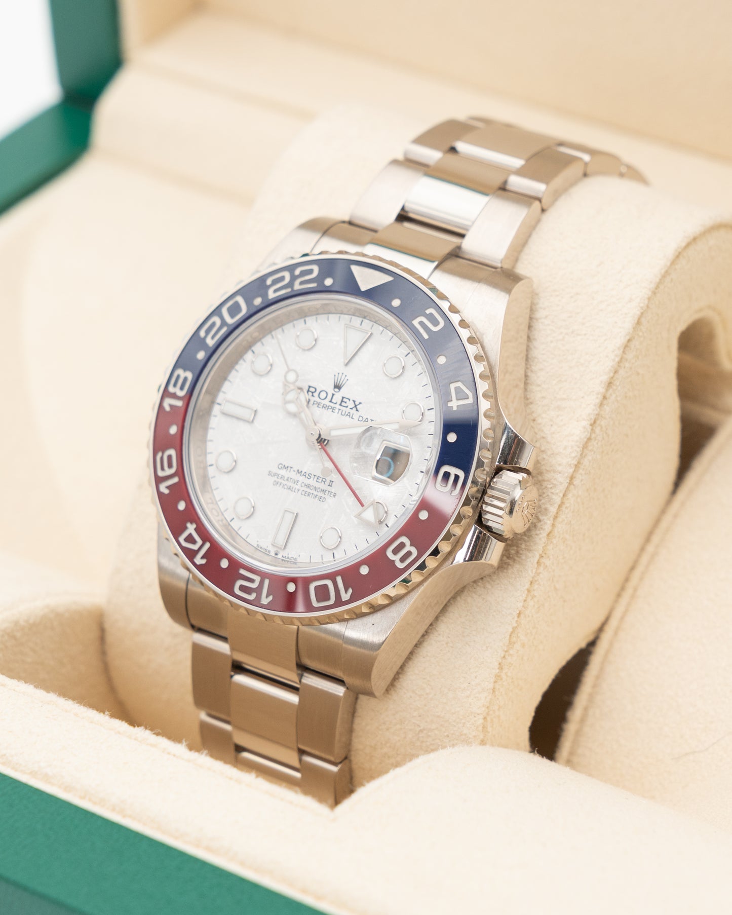 Rolex GMT Master II 40mm 126719BLRO White Gold Meteorite Pepsi 2023