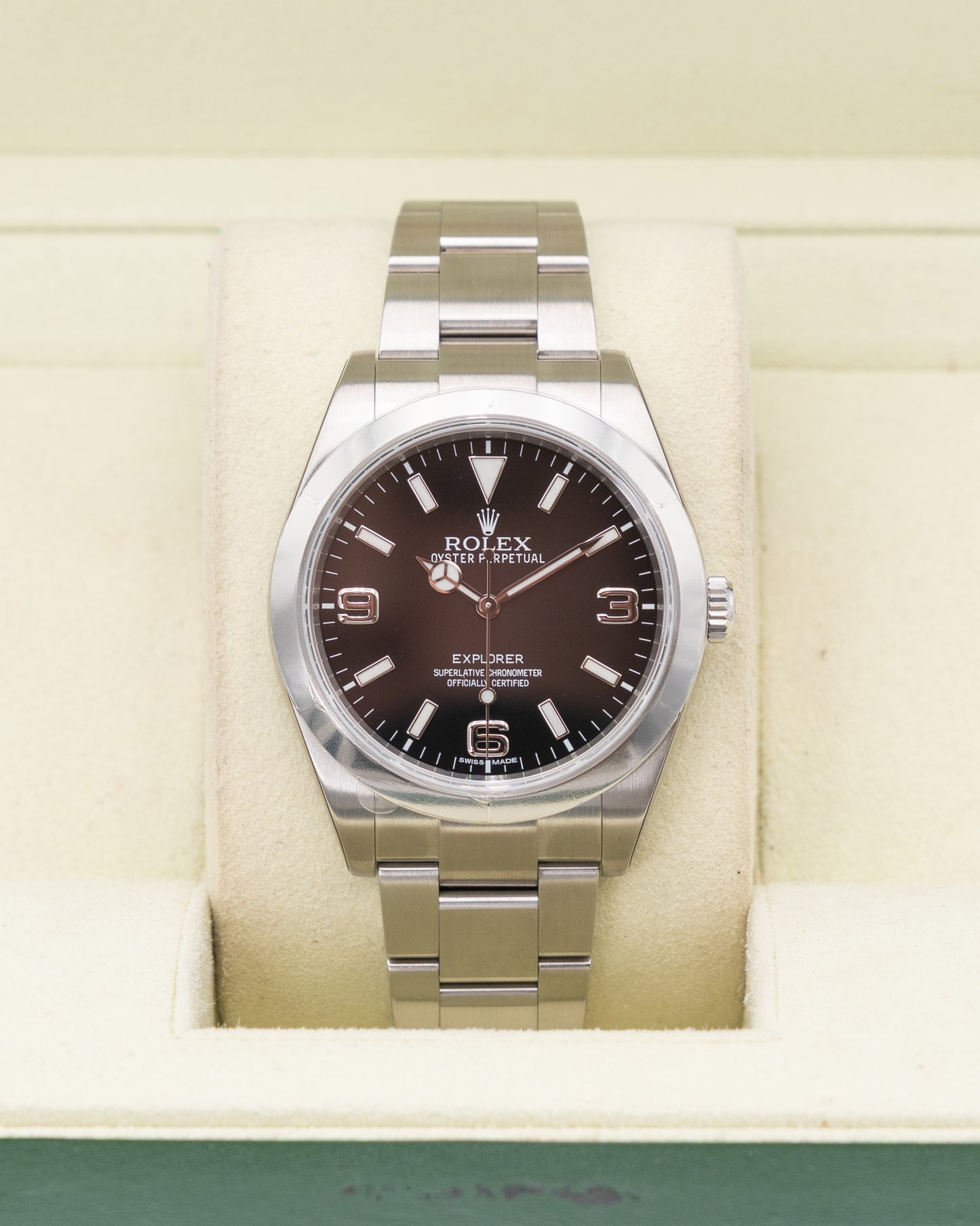 UNWORN FULLY STICKERED 2013 Rolex Explorer 39mm 214270 Black Dial 2013