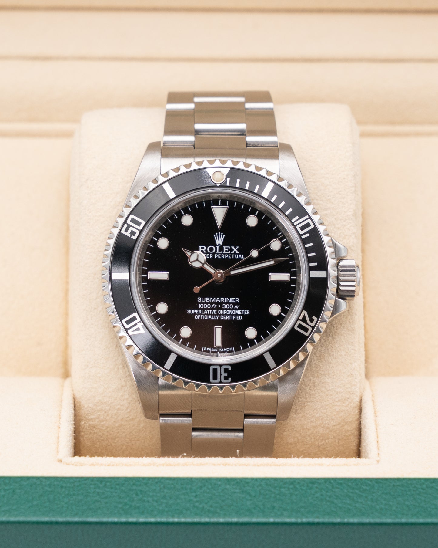 Rolex Submariner No Date 40mm 14060 Aluminum Bezel Service Card Dated 2021