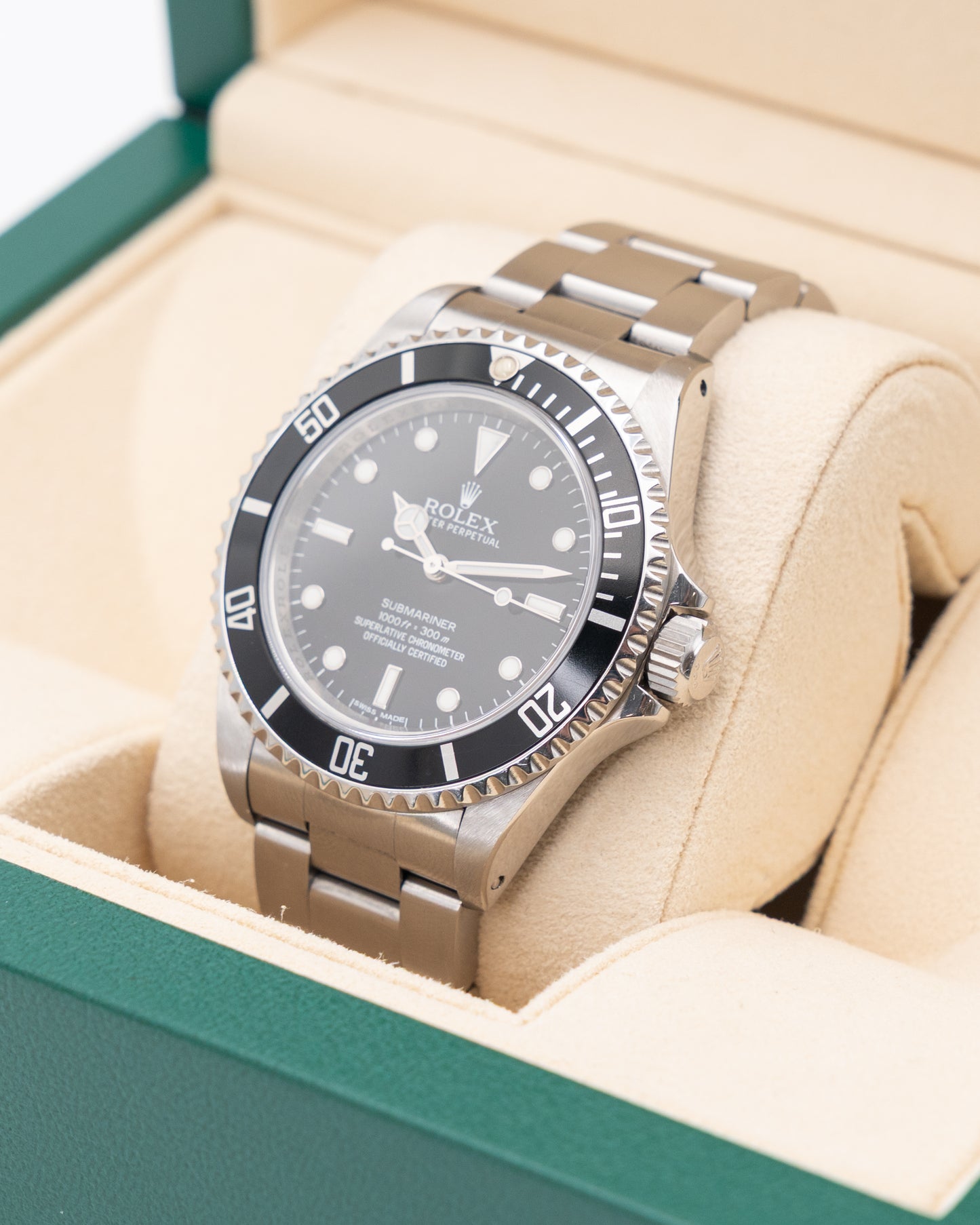 Rolex Submariner No Date 40mm 14060 Aluminum Bezel Service Card Dated 2021