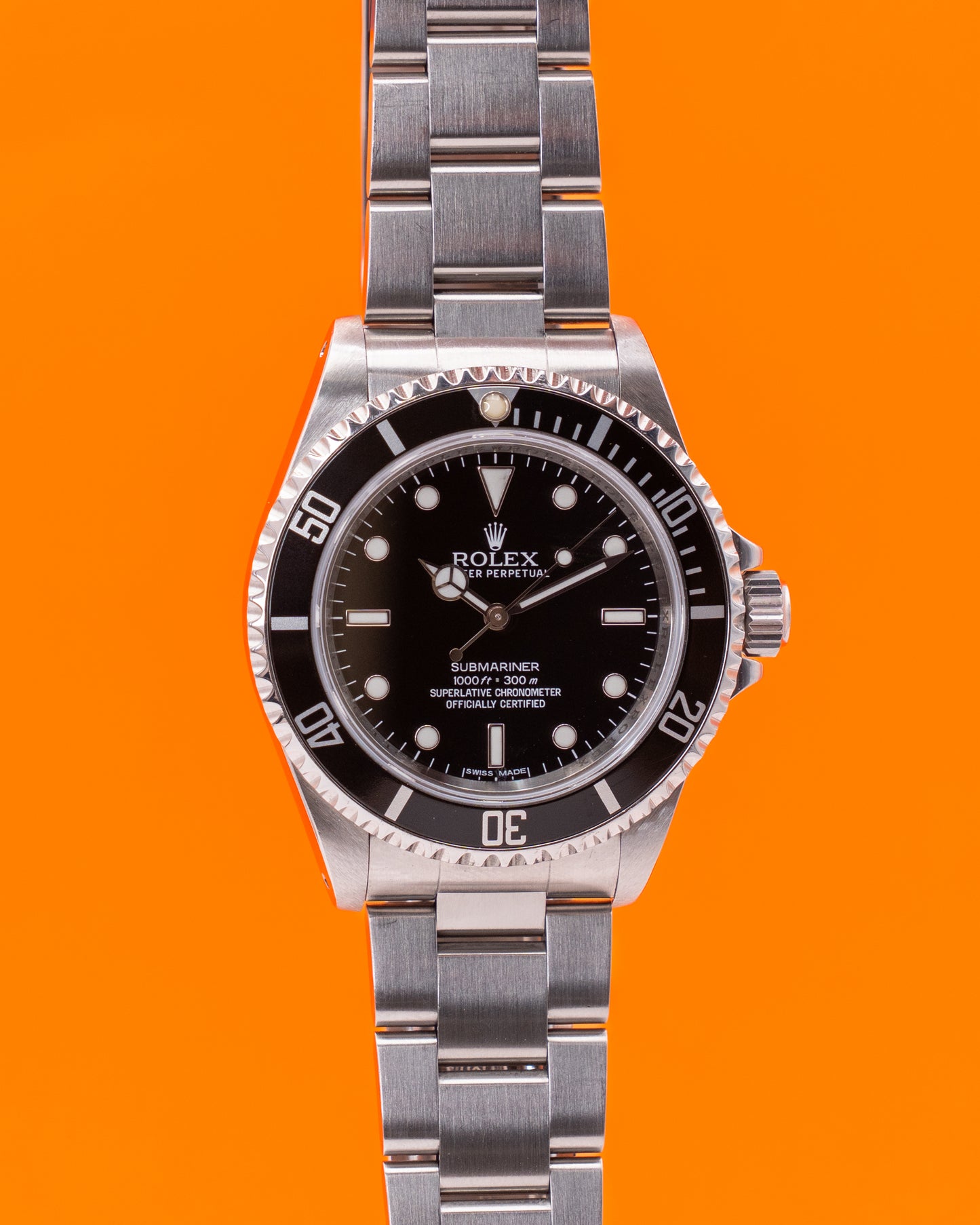 Rolex Submariner No Date 40mm 14060 Aluminum Bezel Service Card Dated 2021