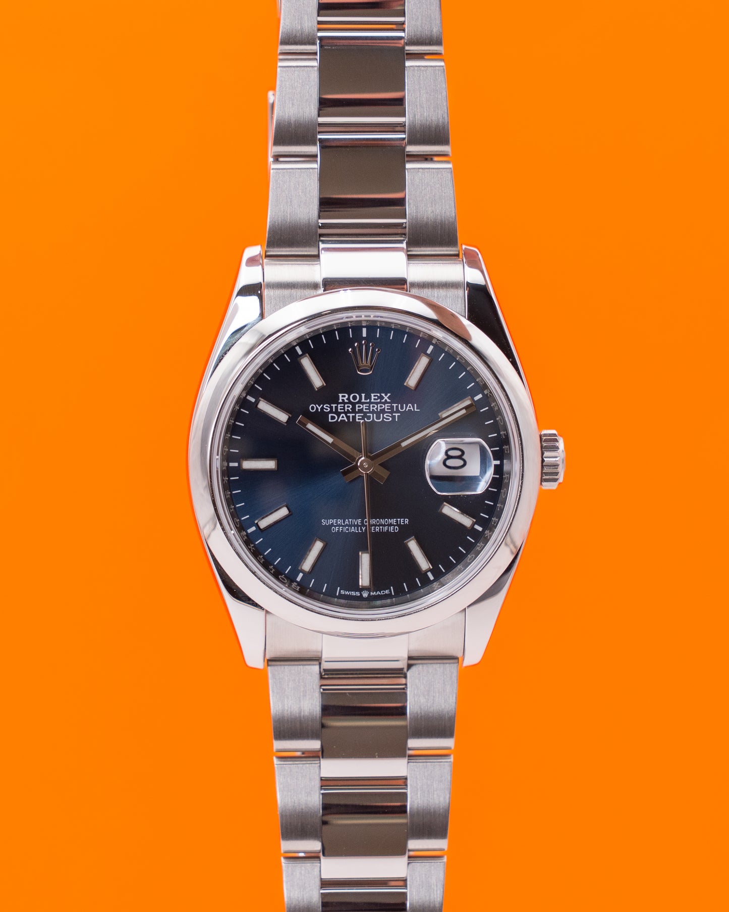 Rolex Datejust 36mm 126200 Blue Dial Smooth Bezel Oyster 2020