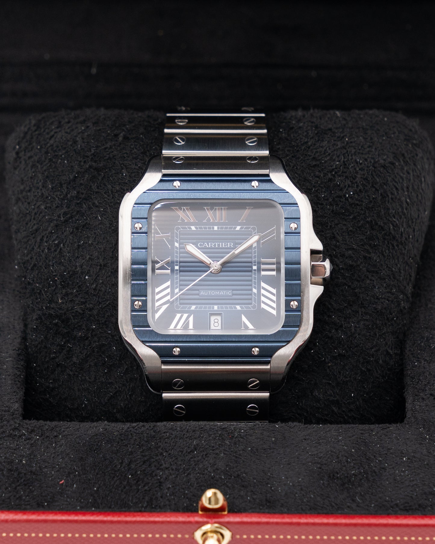 Cartier Santos Large 39.8mm WSSA0048 Blue Ceramic Bezel on Blue Dial 2022
