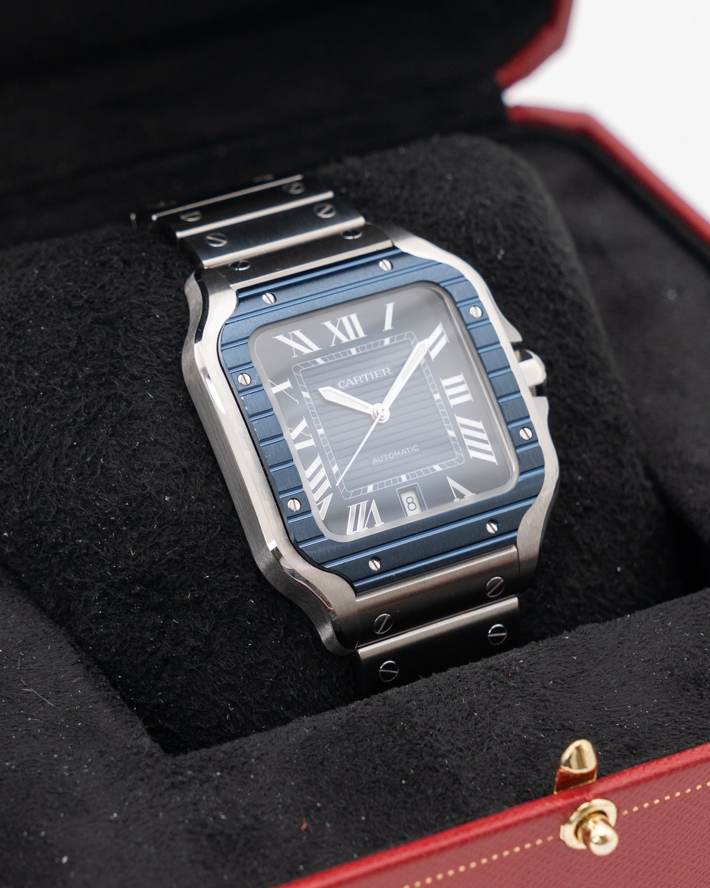 Cartier Santos Large 39.8mm WSSA0048 Blue Ceramic Bezel on Blue Dial 2022