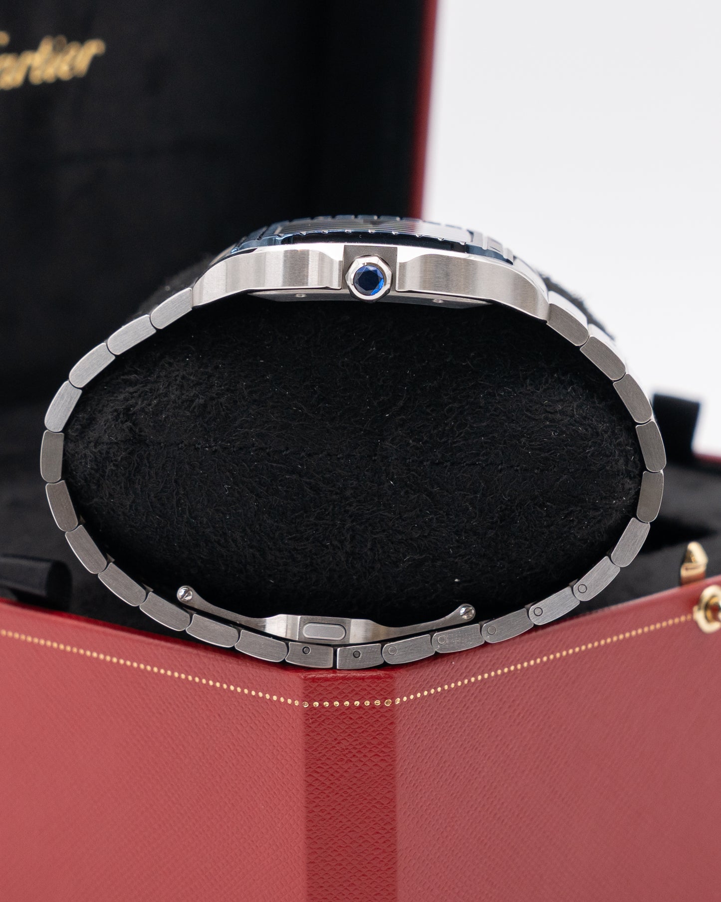 Cartier Santos Large 39.8mm WSSA0048 Blue Ceramic Bezel on Blue Dial 2022