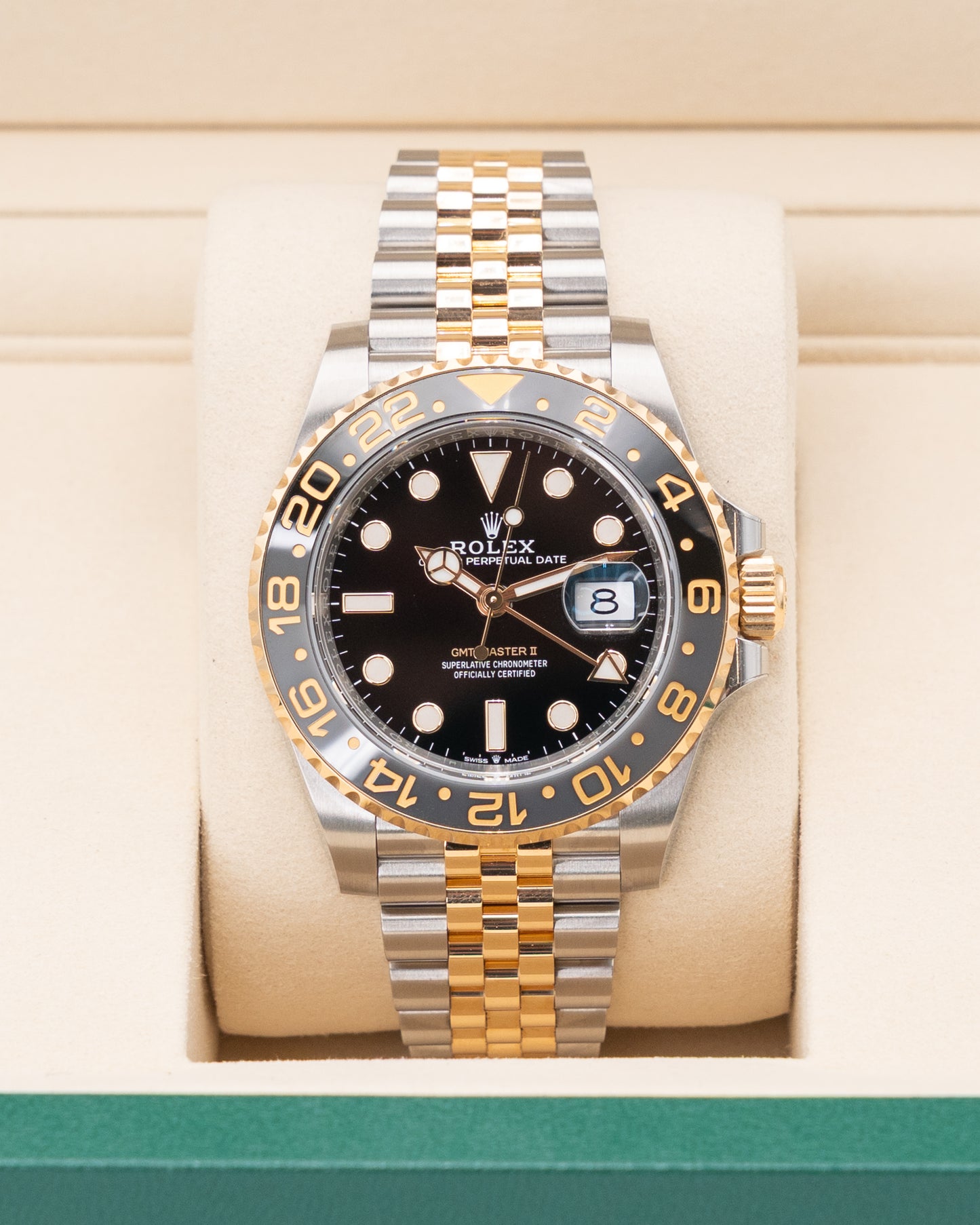 UNWORN 2025 Rolex GMT Master II 40mm 126713GRNR "Zombie" Two Tone Yellow Gold