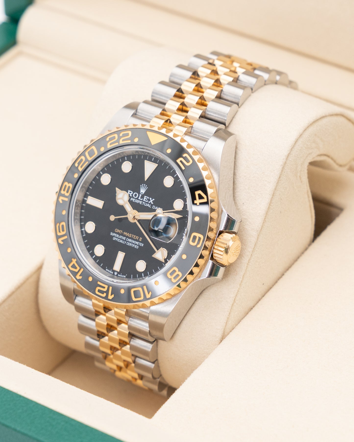 UNWORN 2025 Rolex GMT Master II 40mm 126713GRNR "Zombie" Two Tone Yellow Gold
