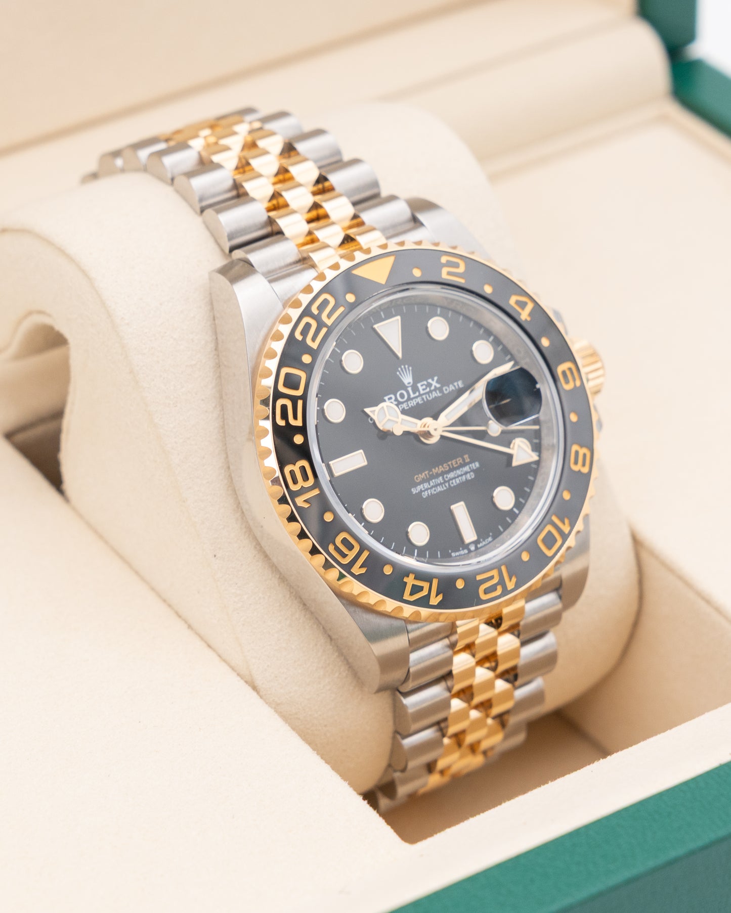 UNWORN 2025 Rolex GMT Master II 40mm 126713GRNR "Zombie" Two Tone Yellow Gold