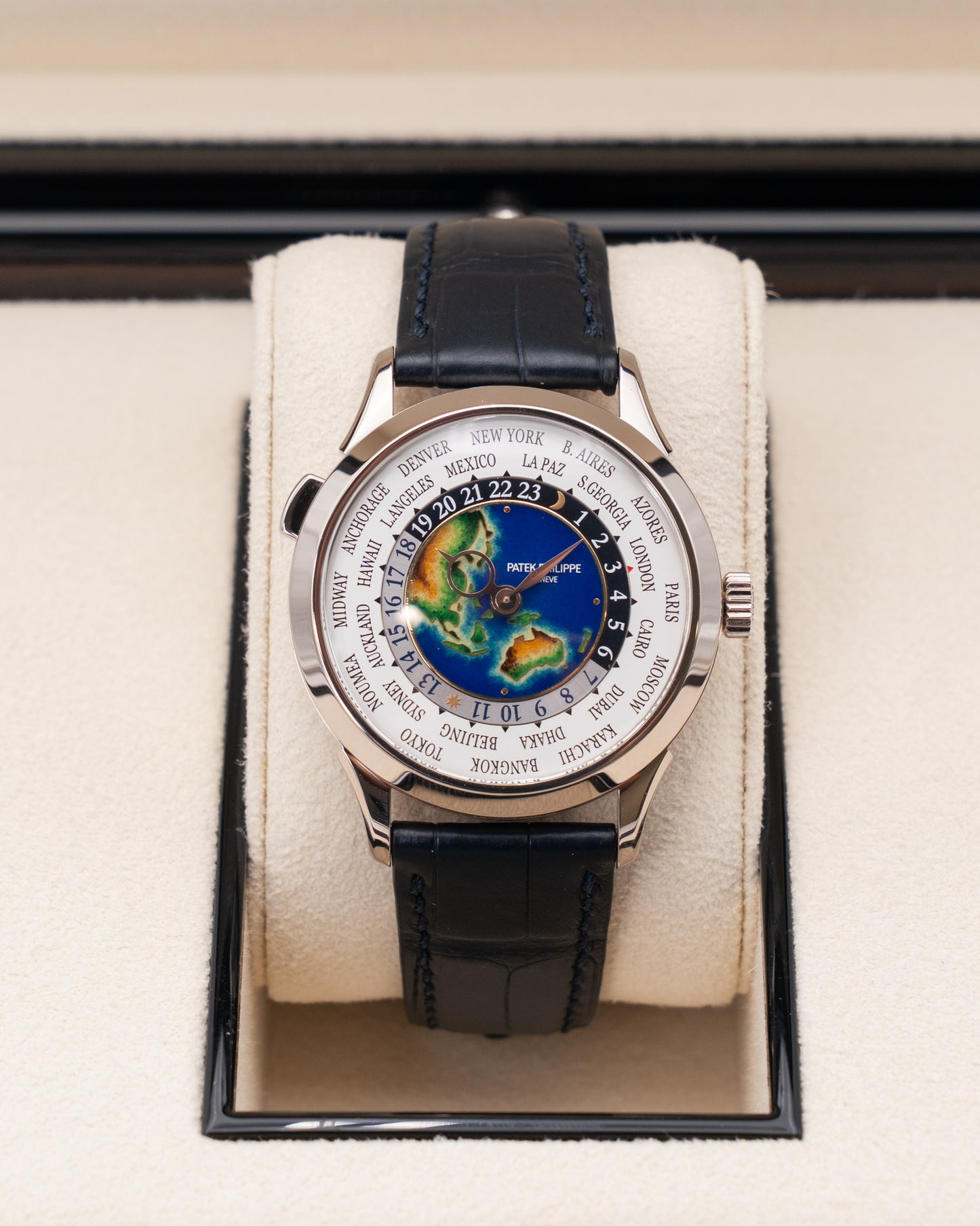 Patek Philippe World Time 38.5mm 5231G-001 White Gold Enamel Dial 2023