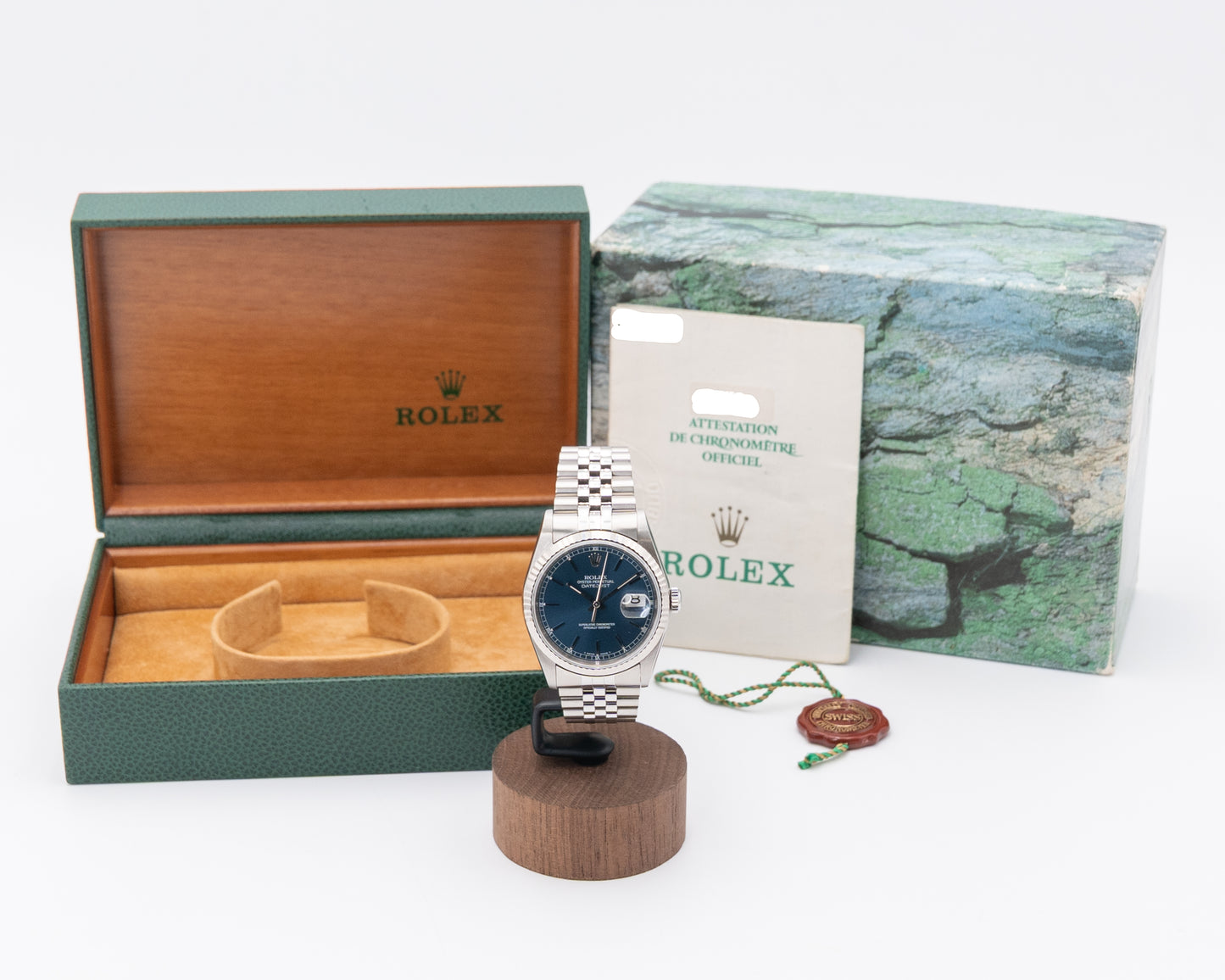 Rolex Datejust 36mm 16234 Blue Dial on Jubilee S-Serial