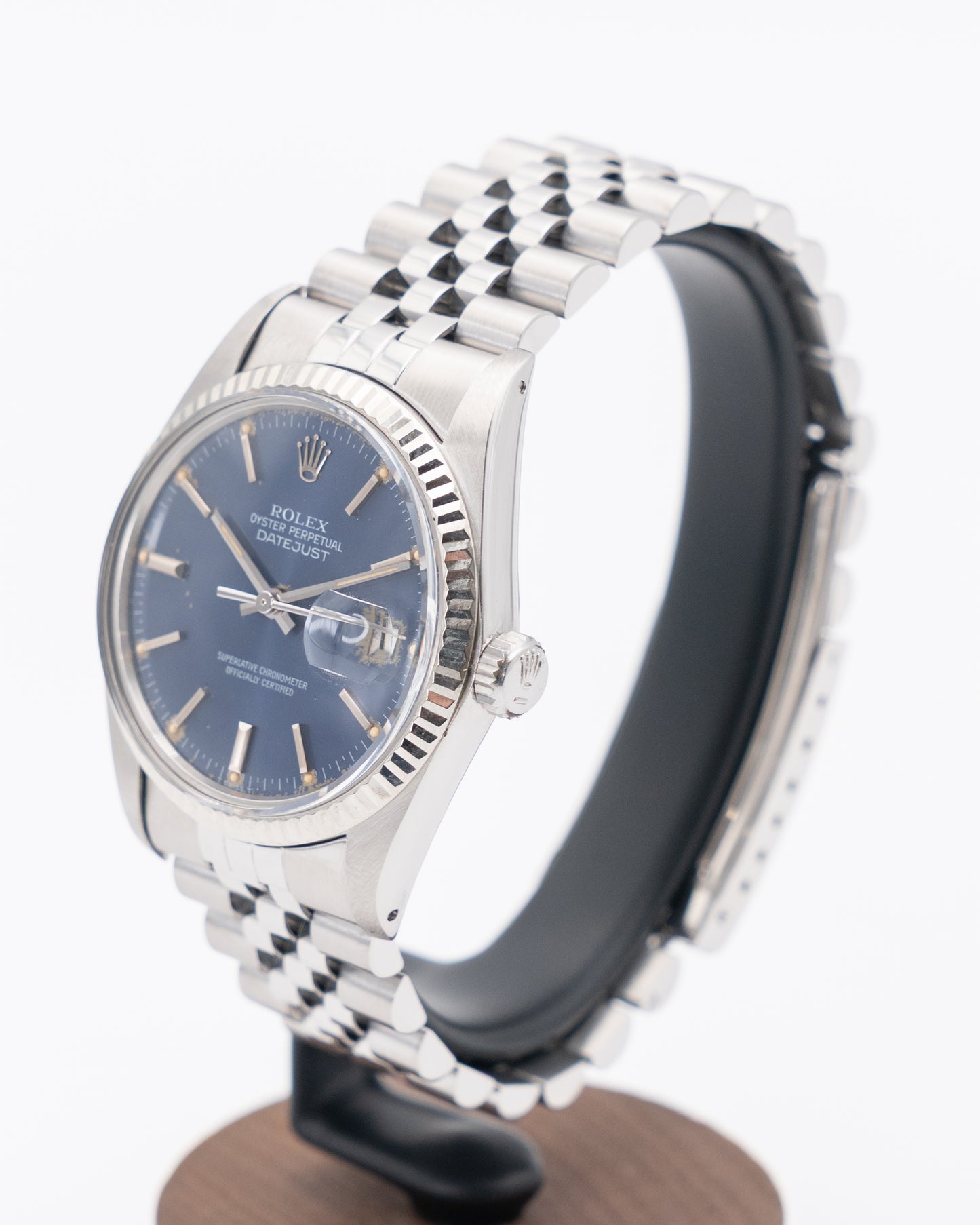 Rolex Datejust 36mm 16014 Blue Dial on Jubilee and Acrylic Crystal 7M-Serial