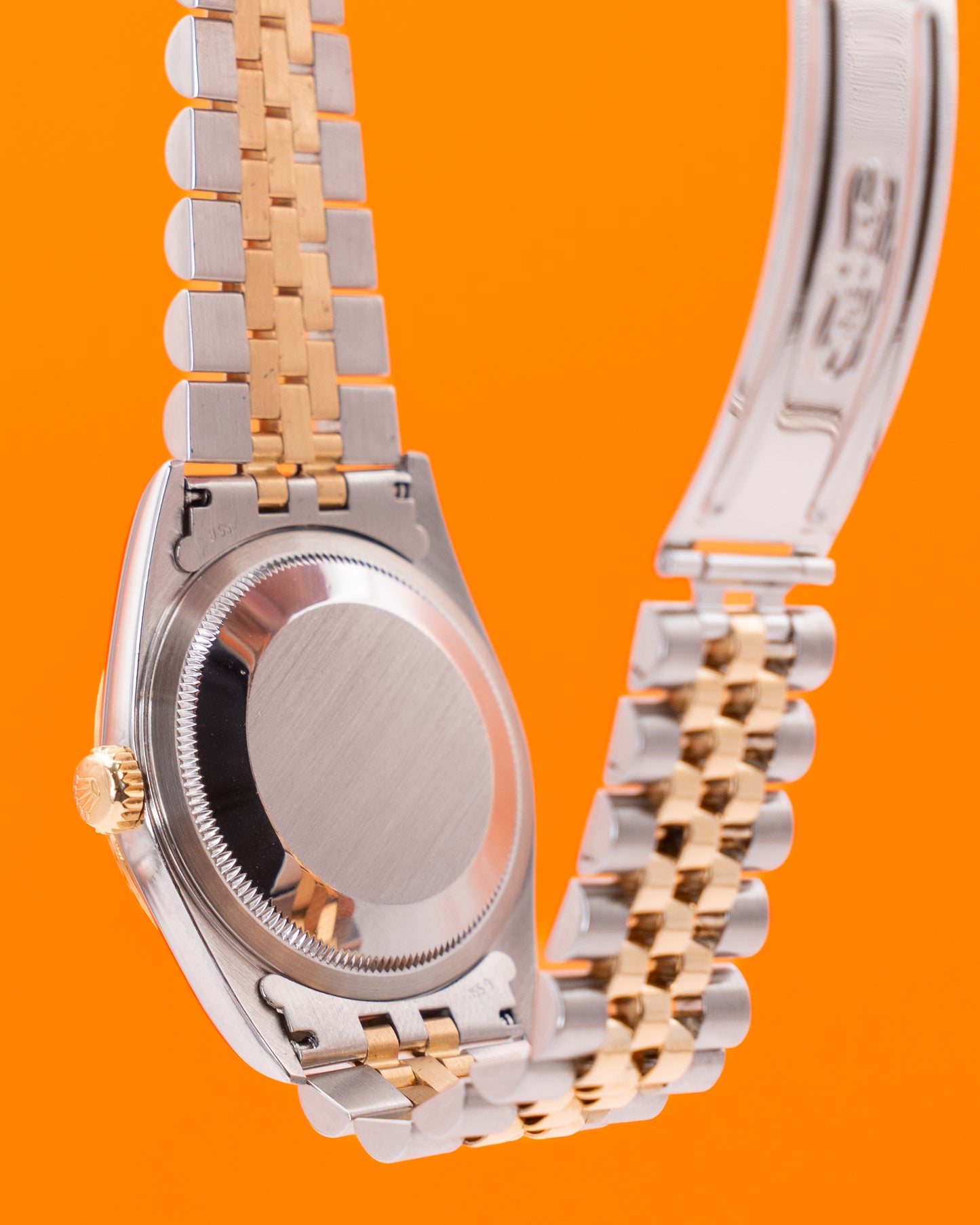 Rolex Datejust 36mm 16233 Diamond Dial Champagne Two Tone Fluted Jubilee