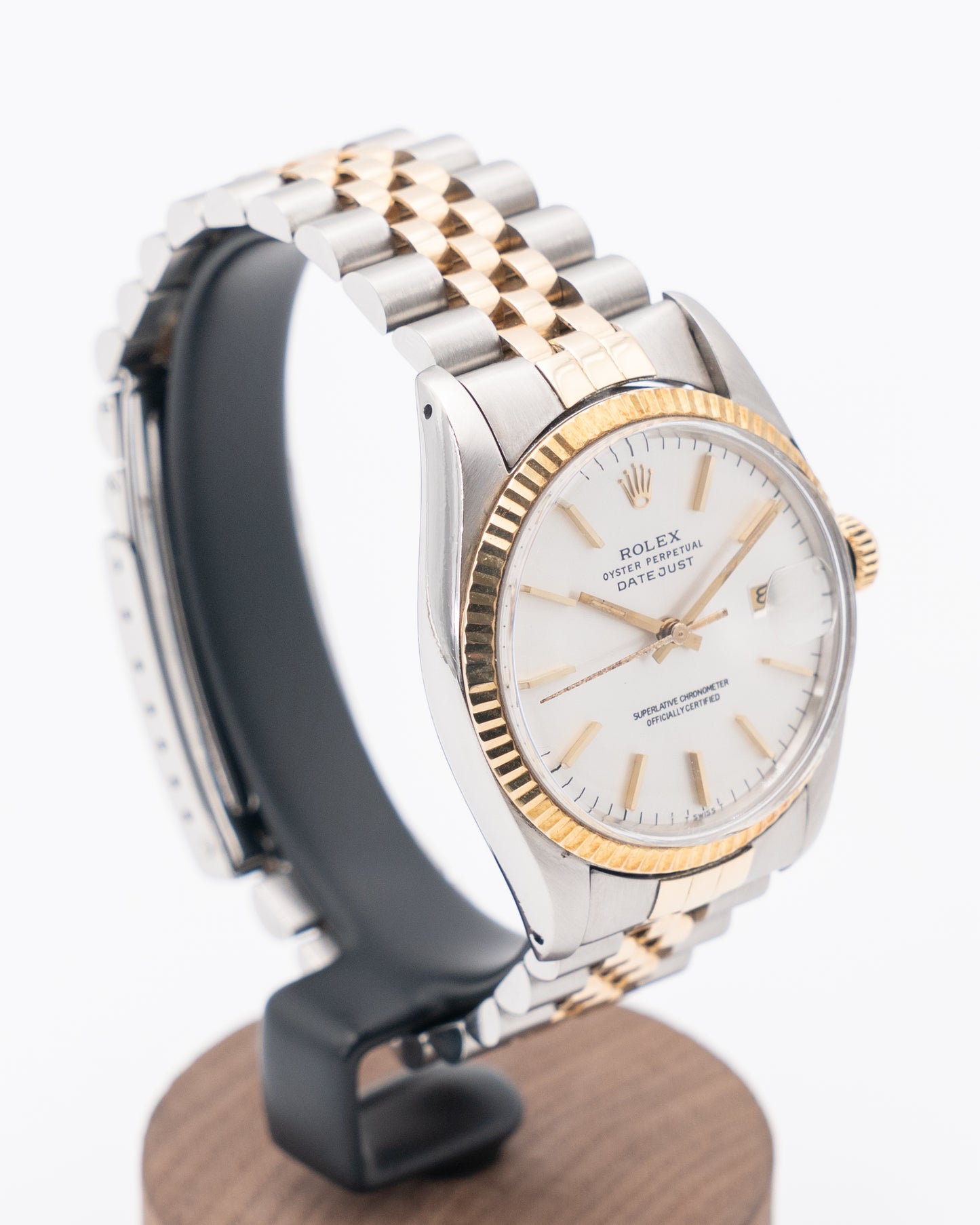 Rolex Datejust 36mm 16013 White Dial Two Tone Fluted Jubilee