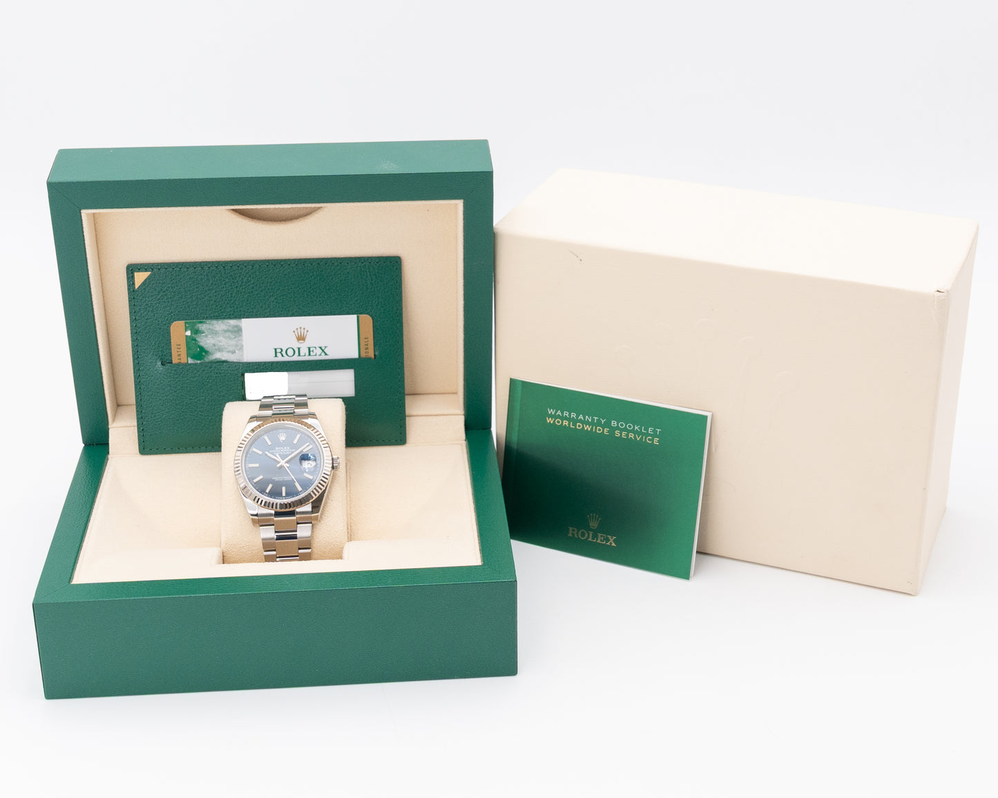 Rolex Datejust 41mm 126334 Blue Index Dial Fluted Jubilee 2020