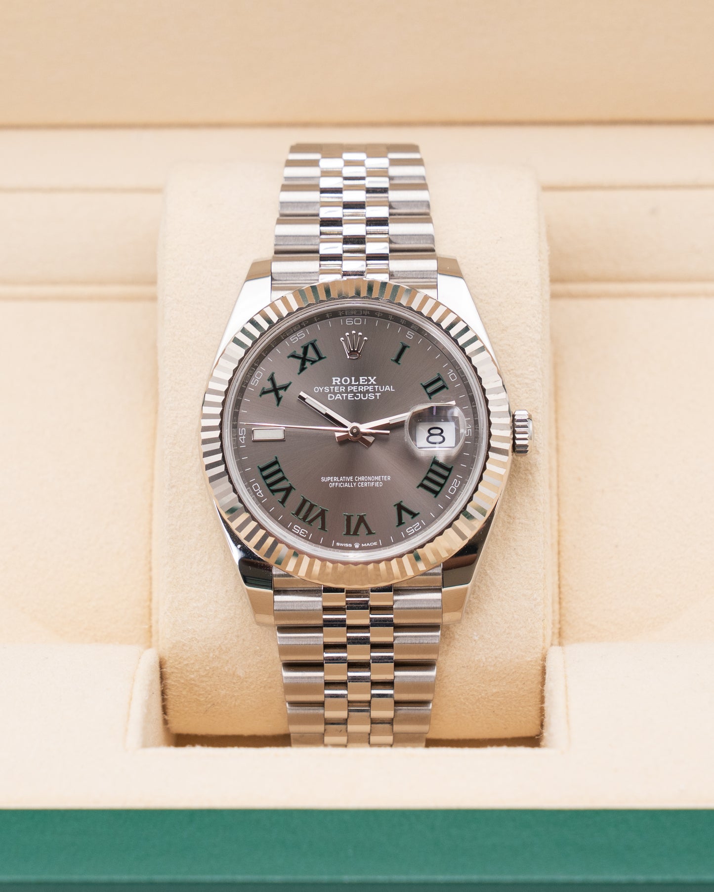 Rolex Datejust 41mm 126334 Wimbledon Fluted Jubilee 2020