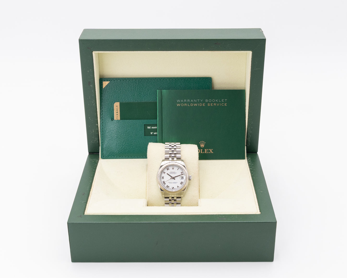 Rolex Datejust 31mm 178274 White Roman Fluted Jubilee
