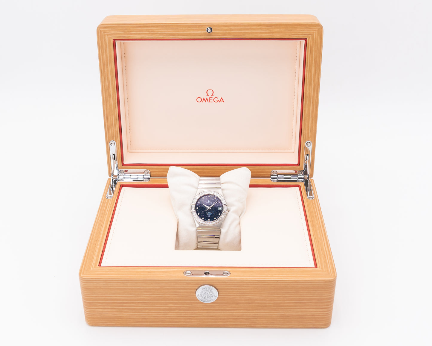 Omega Constellation 36mm 131.15.36.20.53.001 Stainless Steel Diamond Bezel Aftermarket Aventurine Dial