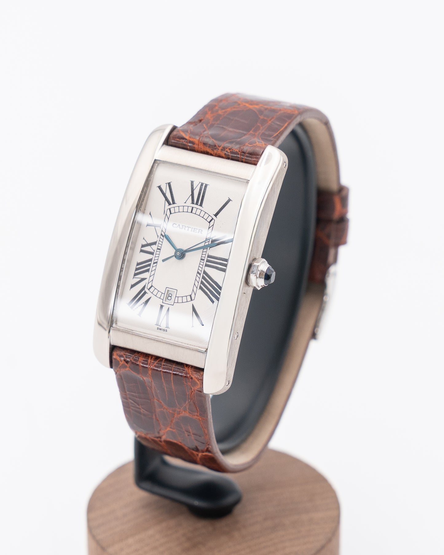 Cartier Tank Américaine 26x45mm 1741 White Guilloche Dial