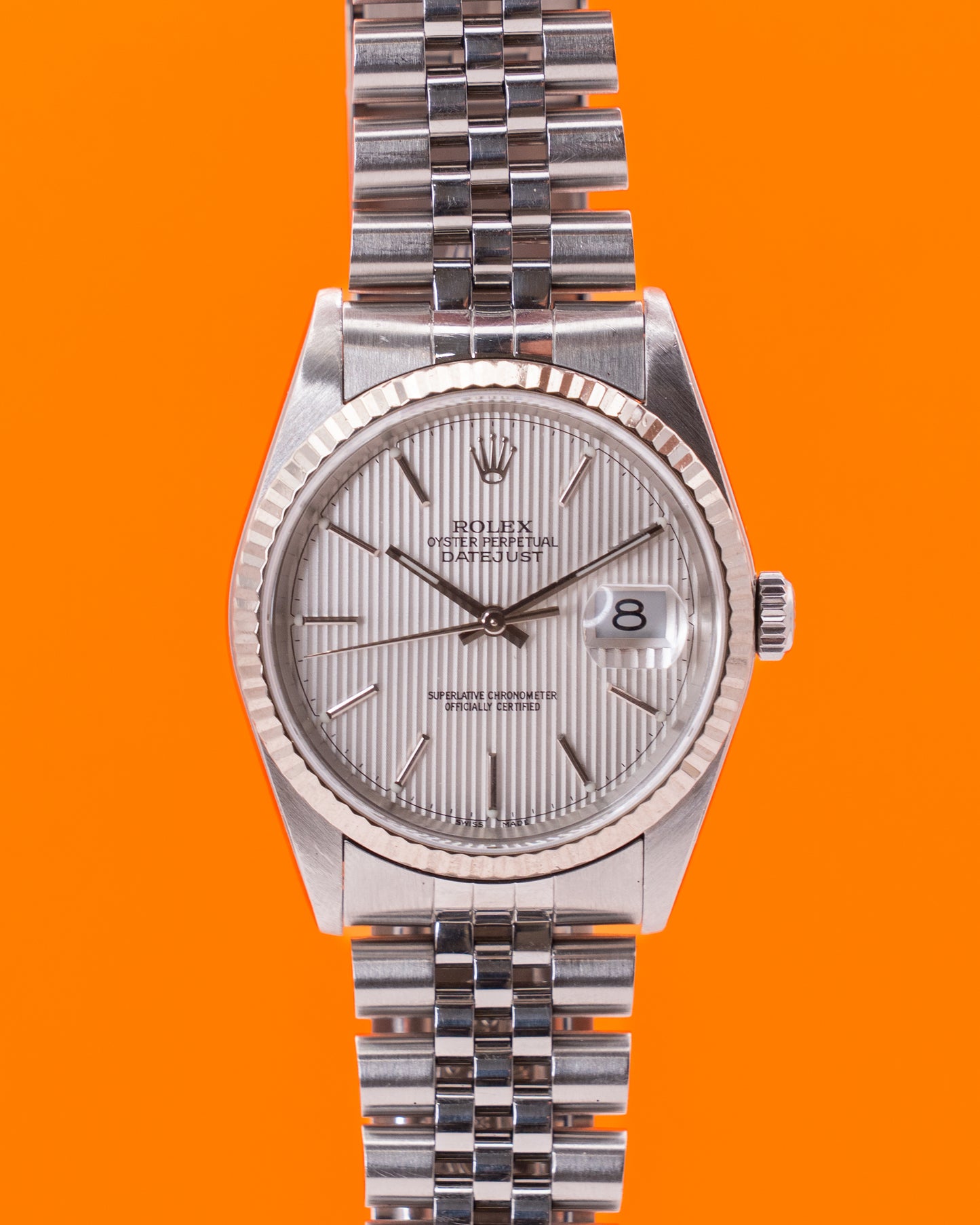 Rolex Datejust 36mm 16234 White Tapestry Dial