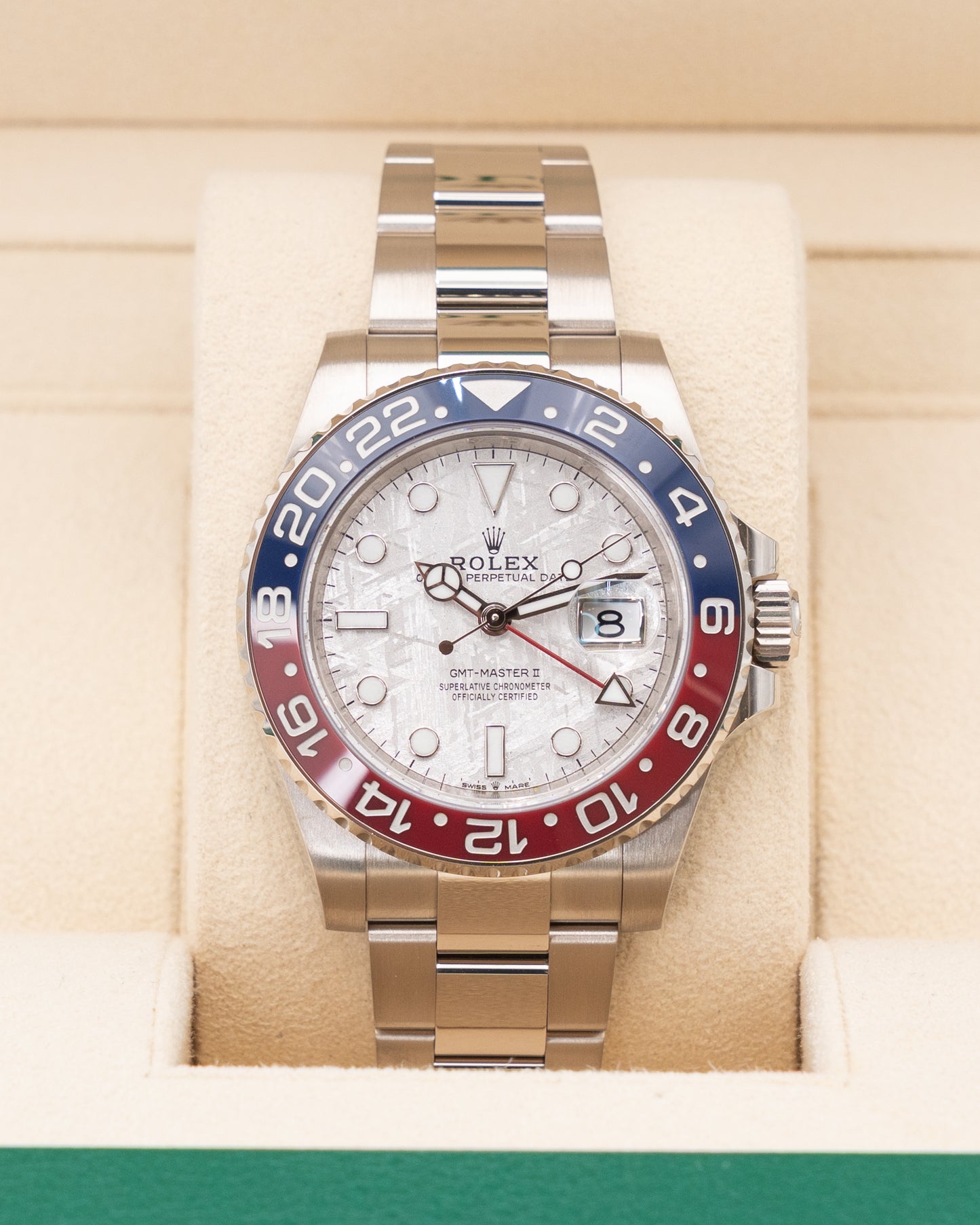 Rolex GMT Master II 40mm 126719BLRO Meteorite Pepsi White Gold 2023