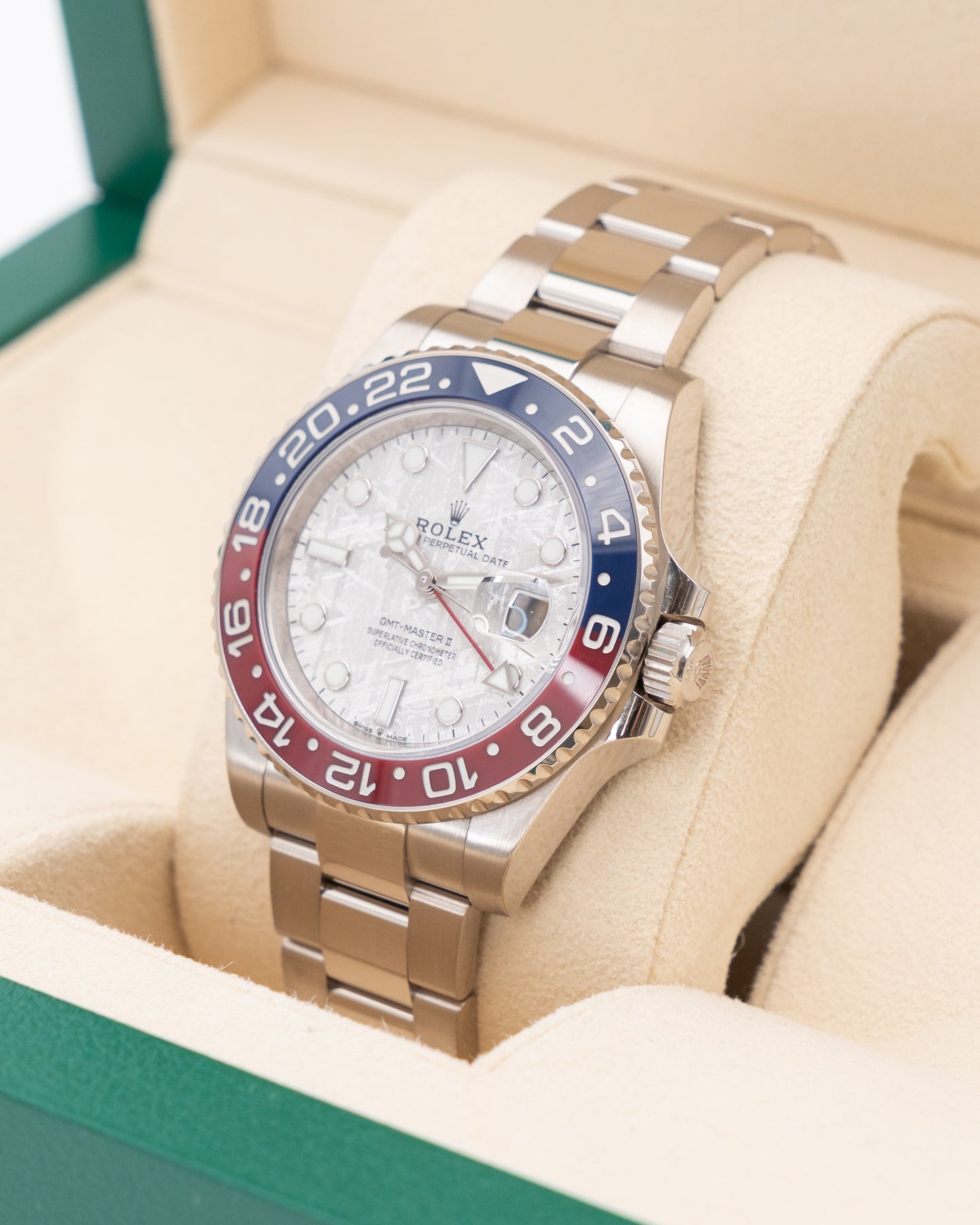 Rolex GMT Master II 40mm 126719BLRO Meteorite Pepsi White Gold 2023