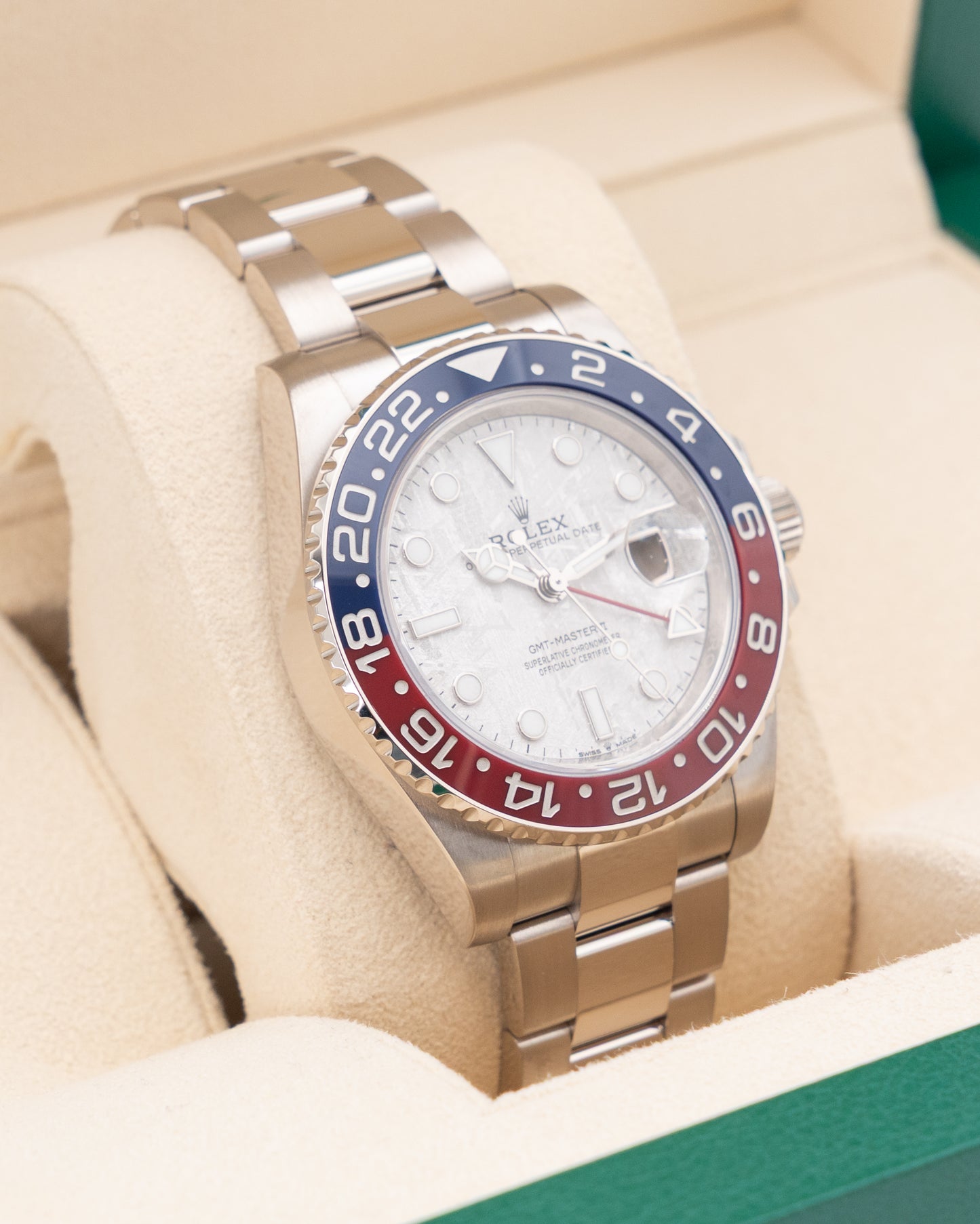 Rolex GMT Master II 40mm 126719BLRO Meteorite Pepsi White Gold 2023