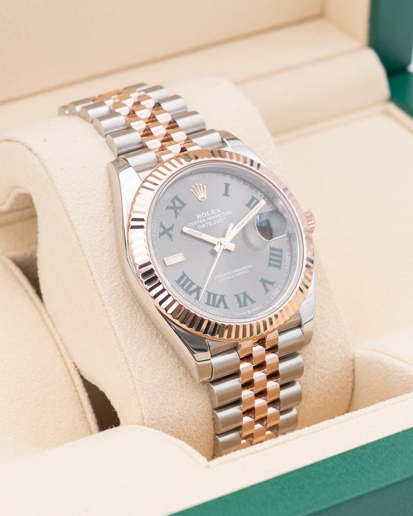 Rolex Datejust 41mm 126331 Two Tone Rose Gold Wimbledon 2023