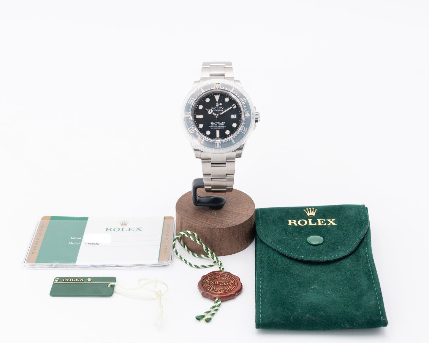 NEW OLD STOCK WITH STICKERS 2024 OLD CARD Rolex Sea Dweller 40mm 116600 Black