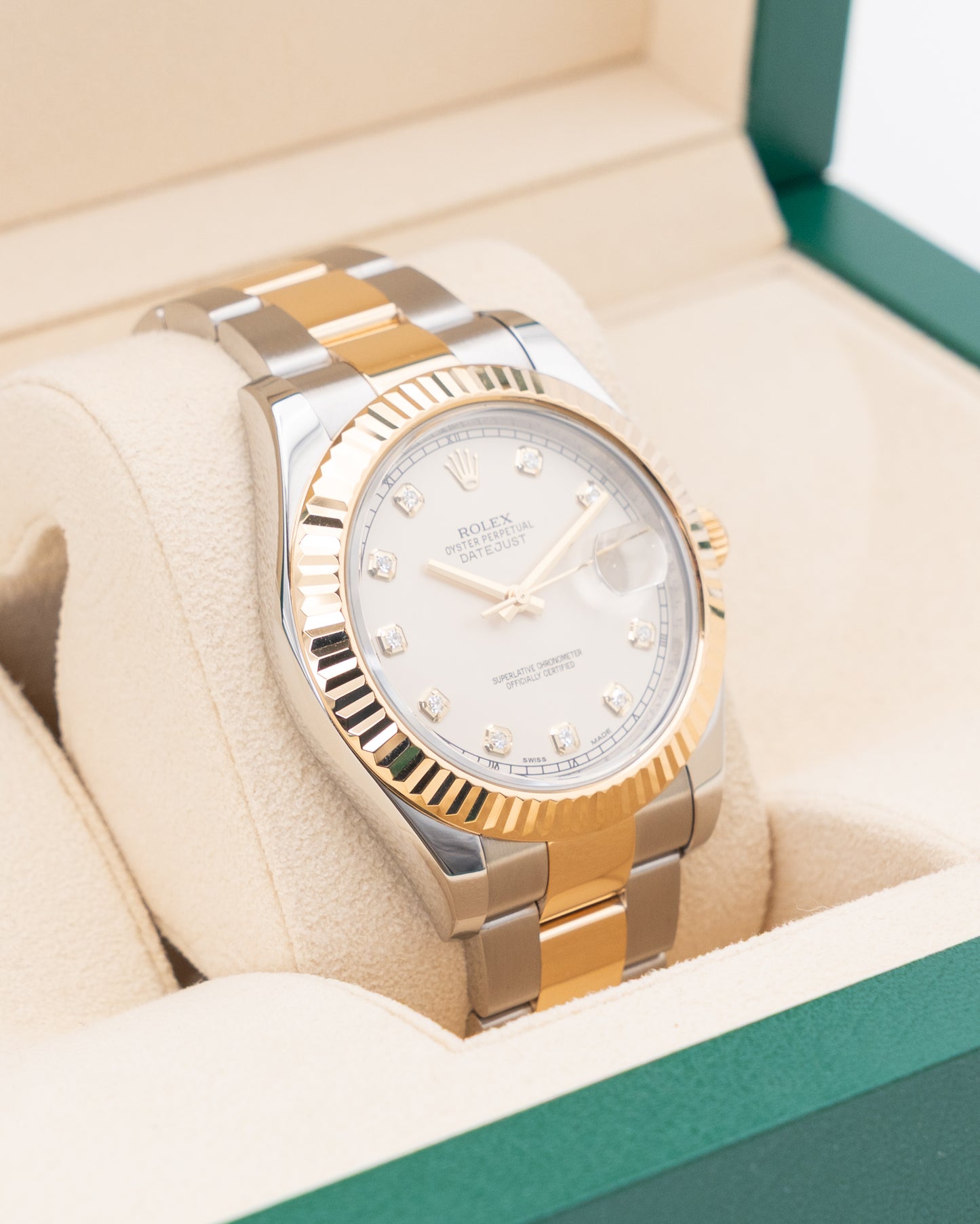 Rolex Datejust 41mm 116333 Two Tone Yellow Gold Diamond Dial 2011
