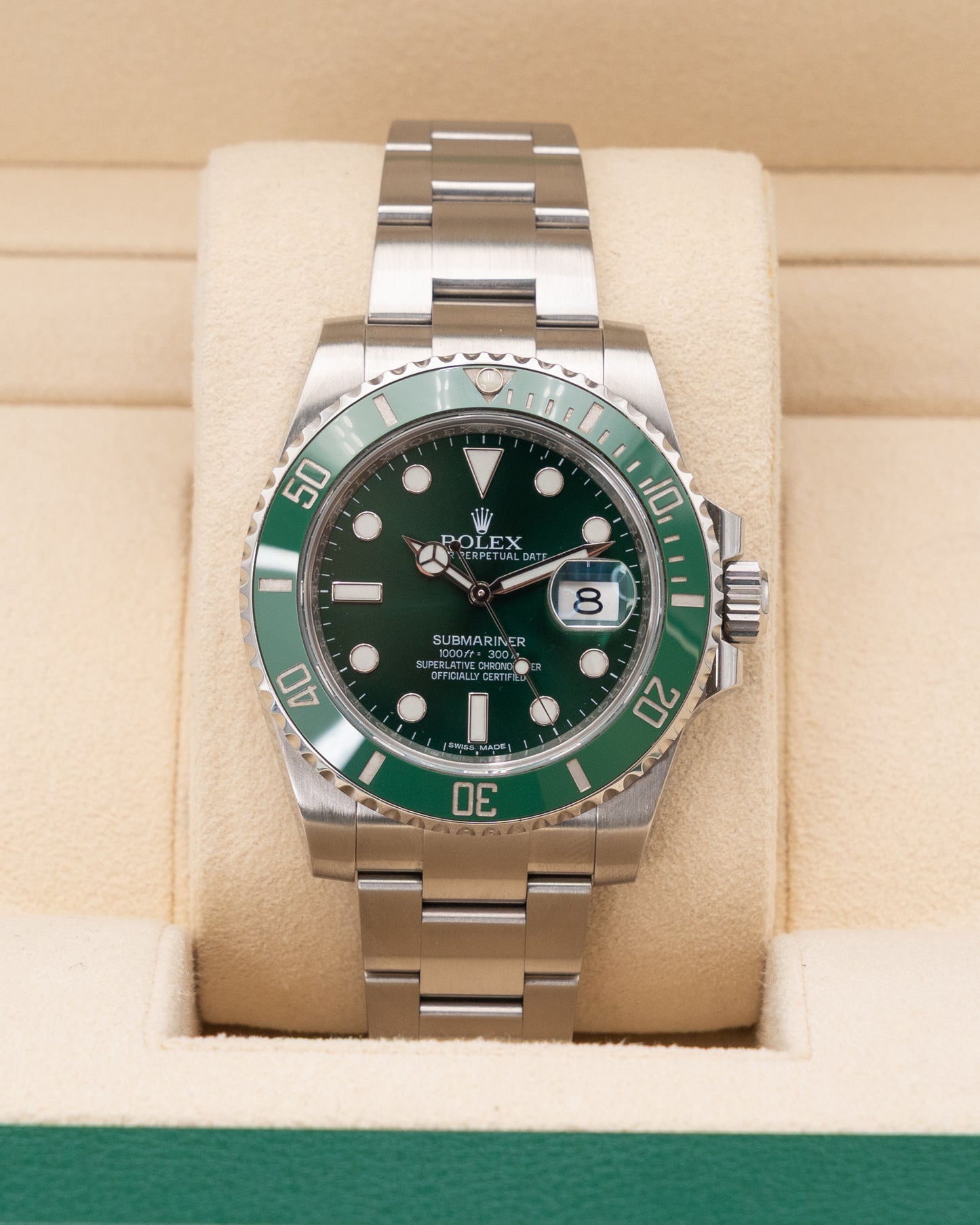 Rolex Submariner Date 40mm 116610LV Hulk Green Dial 2015