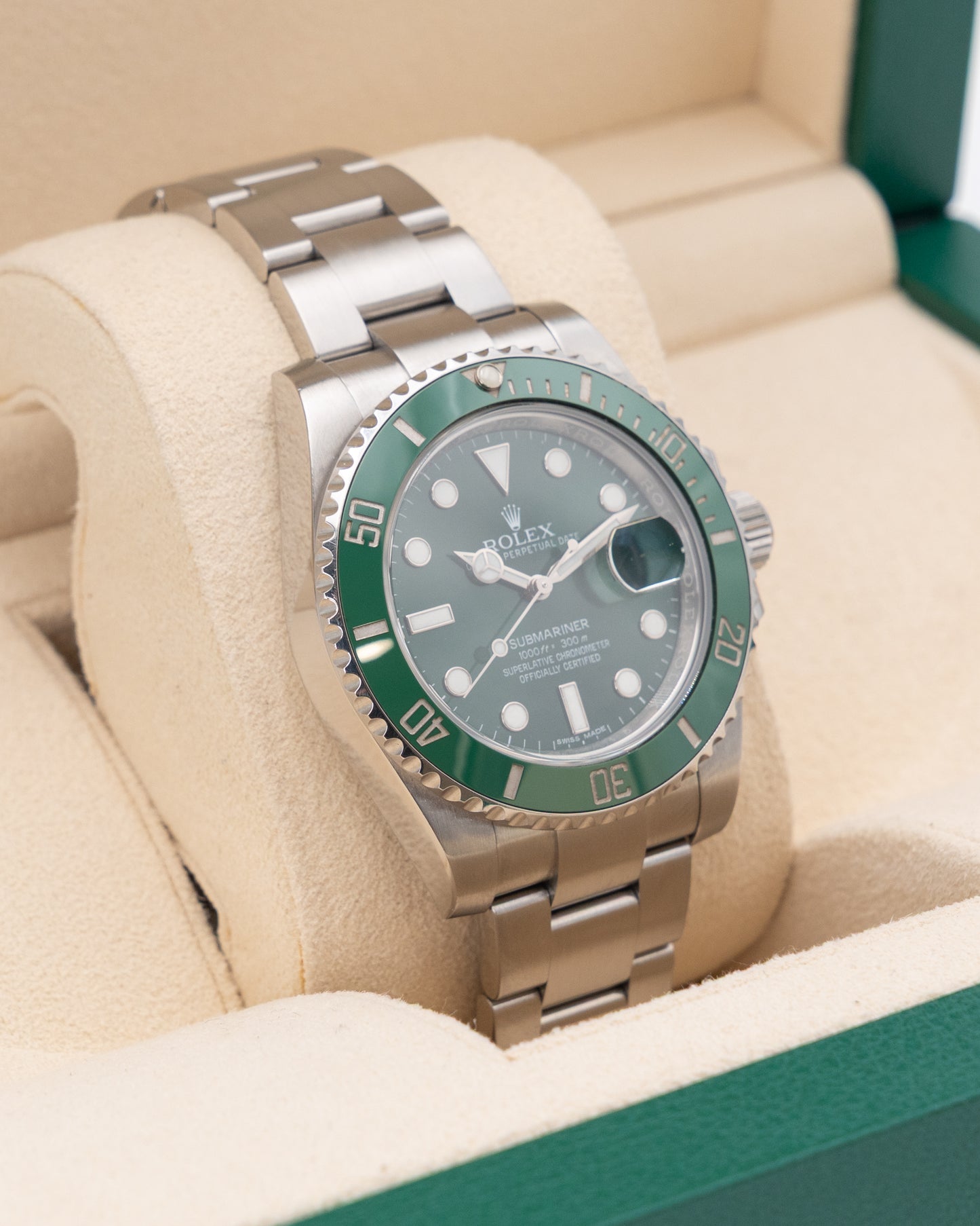 Rolex Submariner Date 40mm 116610LV Hulk Green Dial 2015