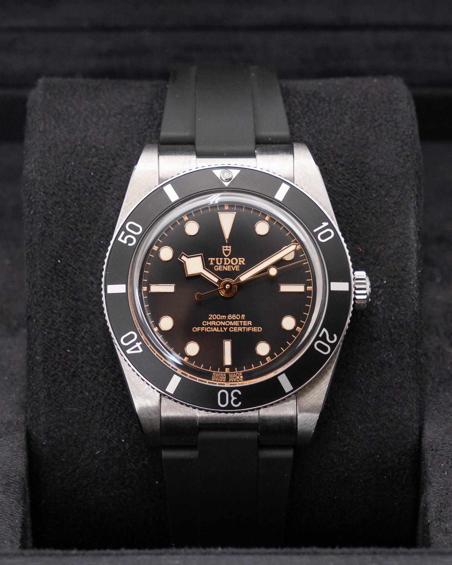 Tudor Black Bay 54 37mm 79000N Black on Rubber Strap 2023