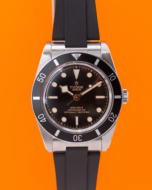 Tudor Black Bay 54 37mm 79000N Black on Rubber Strap 2023