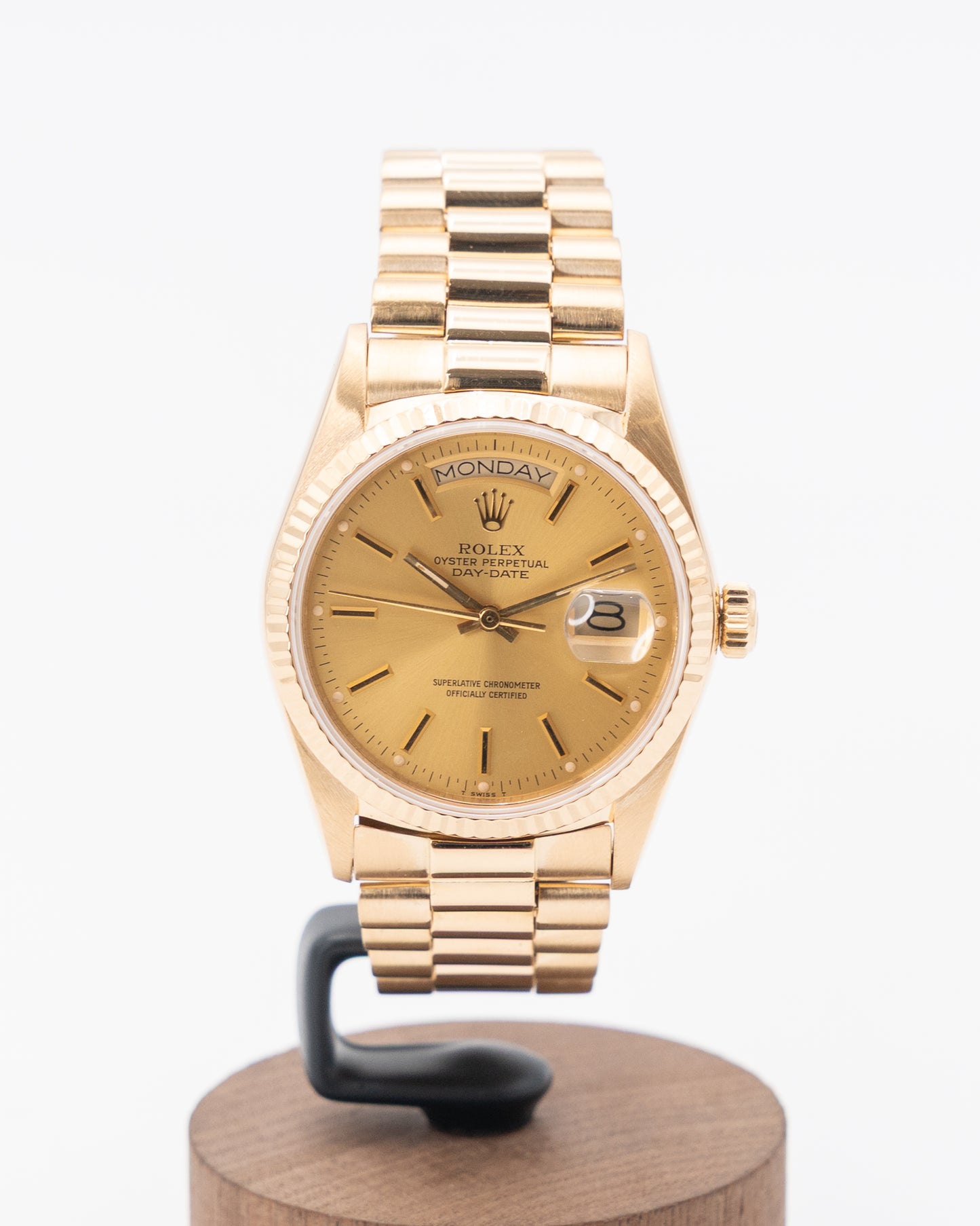 Rolex DayDate 36mm 18038 Yellow Gold Champagne Dial