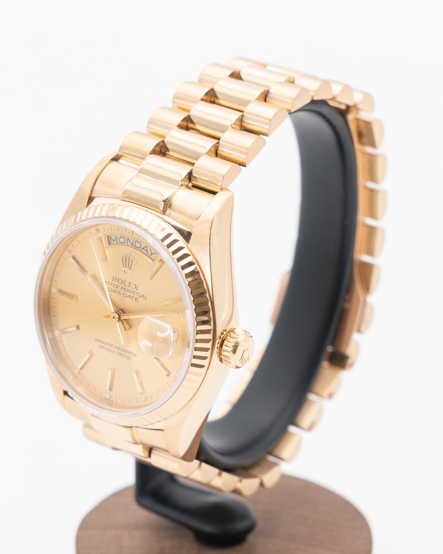 Rolex DayDate 36mm 18038 Yellow Gold Champagne Dial